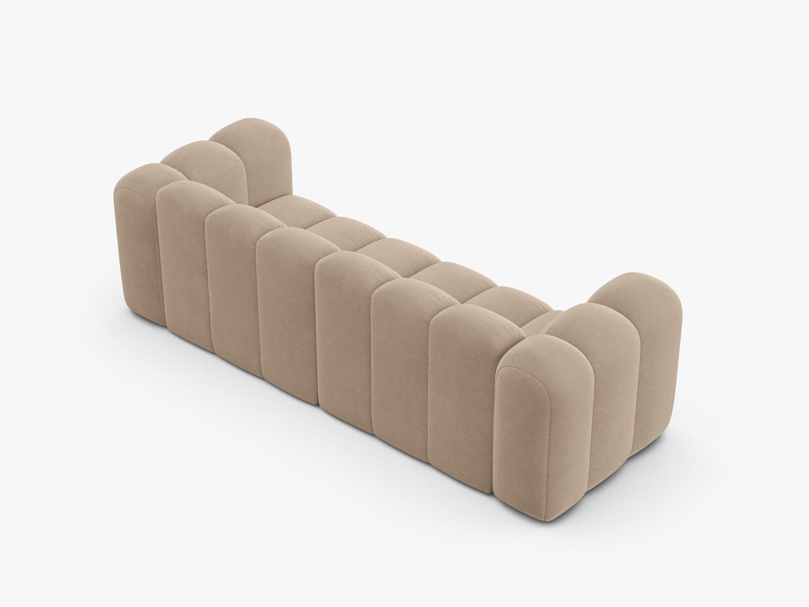 Micadoni Sofa Lupine 3-Sitzer Samt Venus Beige
