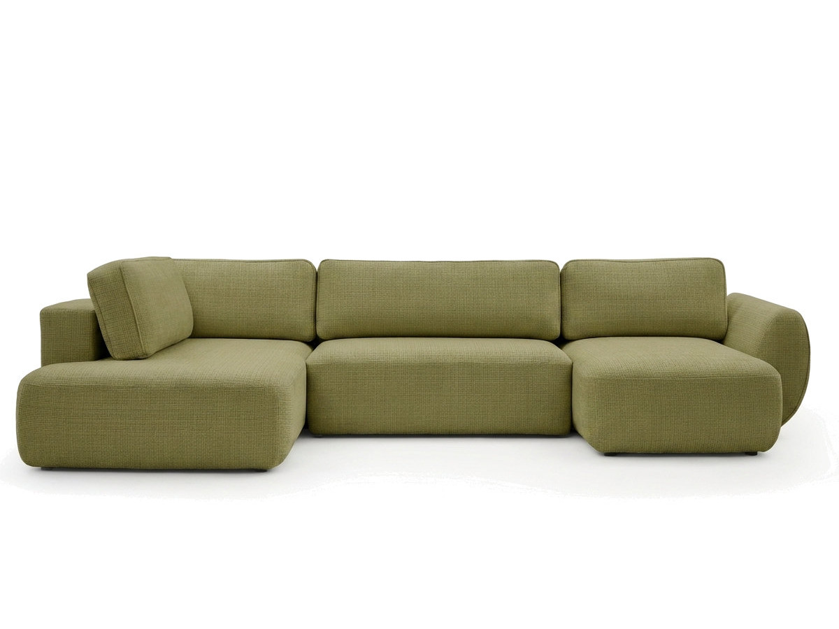 Bobochic Denise Wohnlandschaft Strukturstoff Grün Ecke rechts