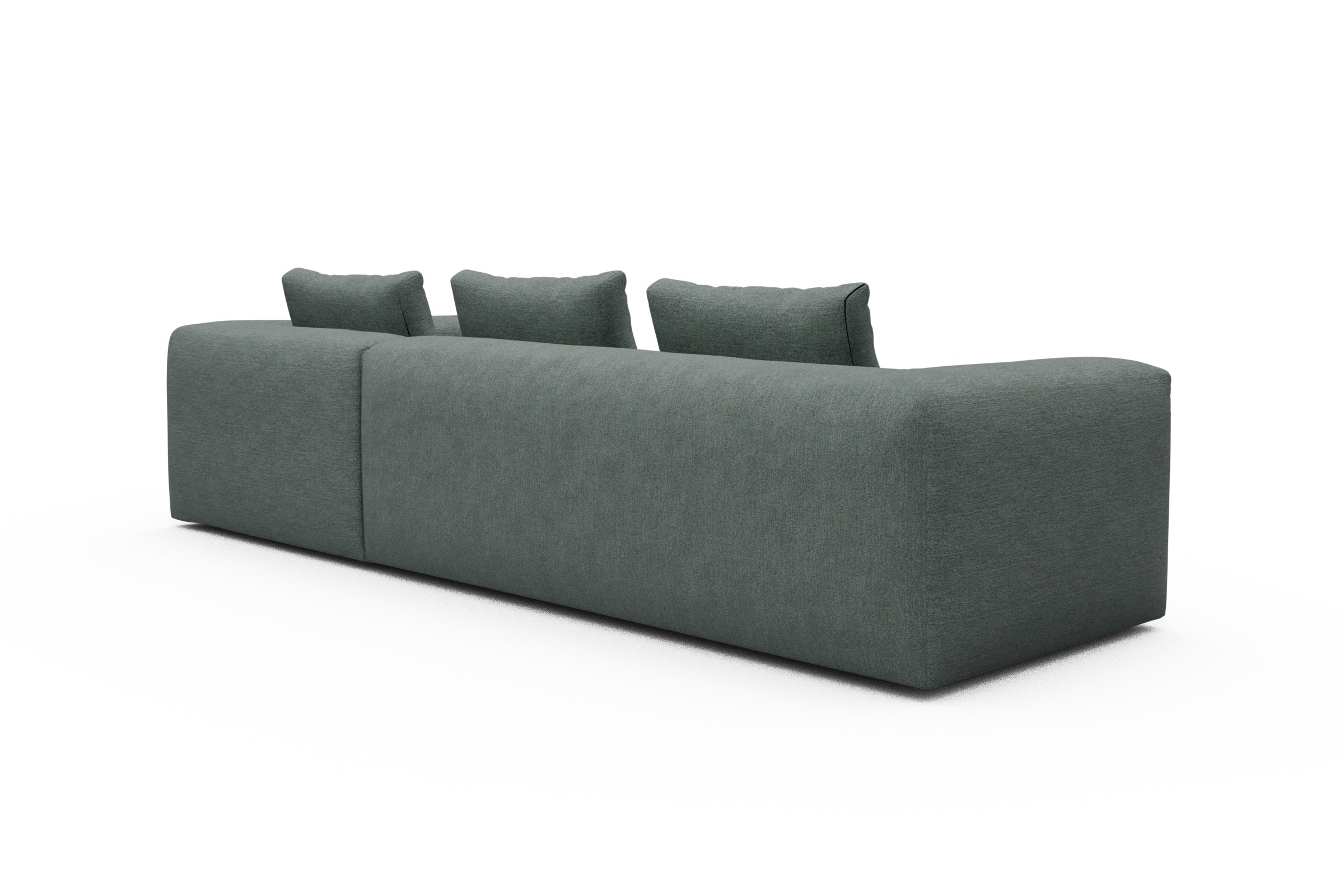 Ecksofa Fred Relax-Ecke rechts mit 2,5-Sitzer Carreno-Ice-Blue