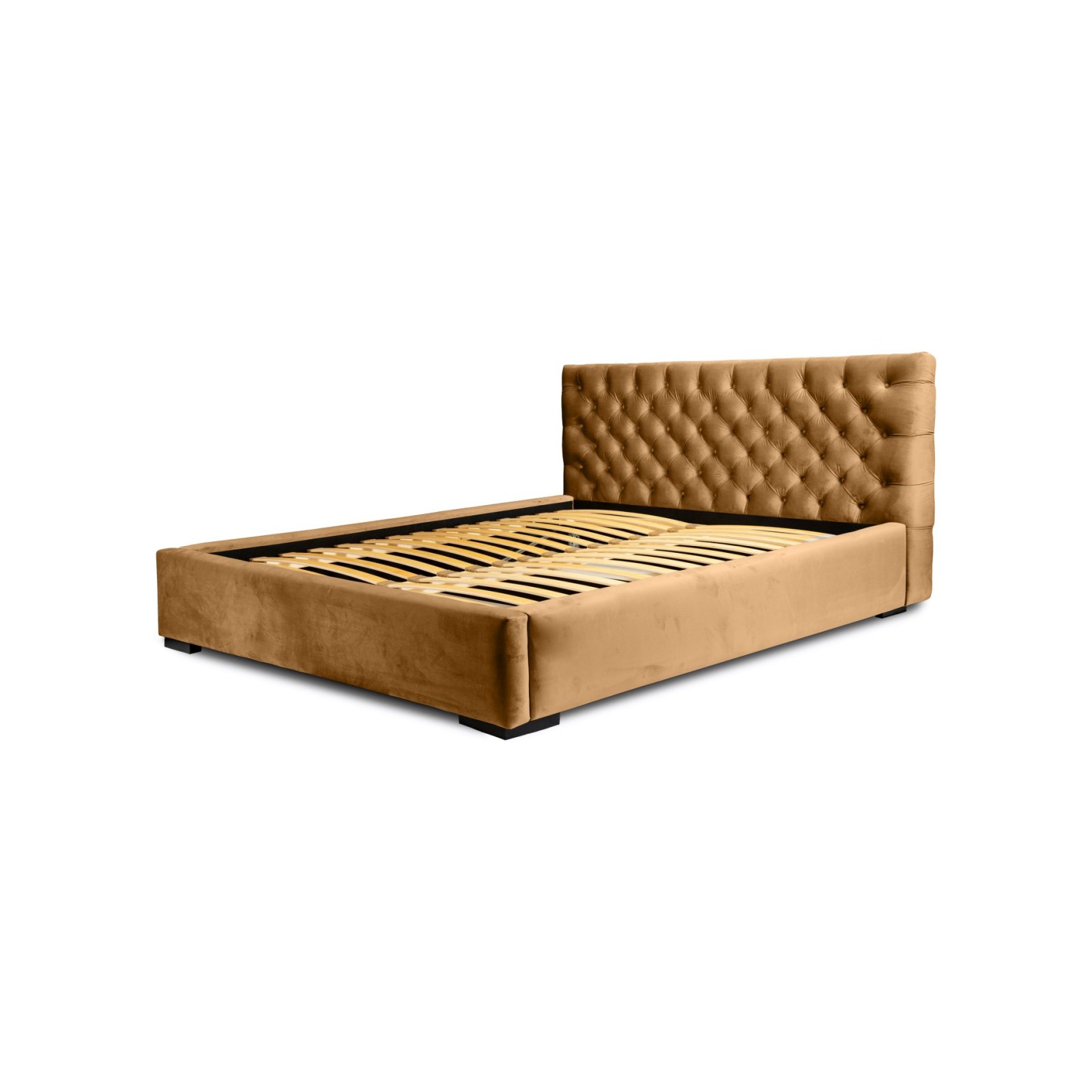 Polsterbett Sento-I Samtstoff 160x200 mit Metallrahmen Magic Velvet 2214