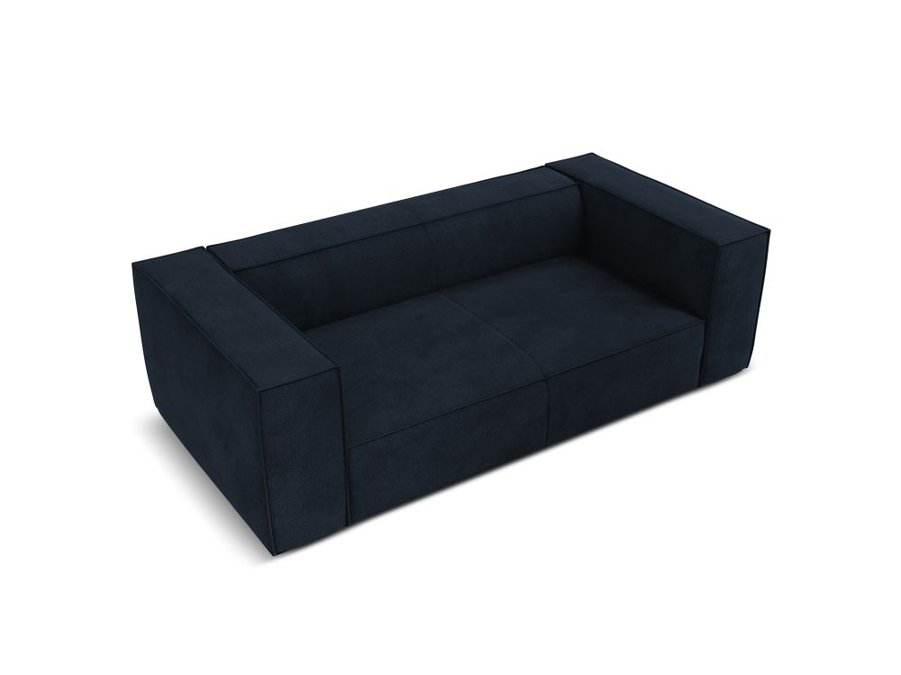 Cosmopolitan Design Sofa Turin 2-Sitzer Strukturierter Stoff Rosario Dunkelblau