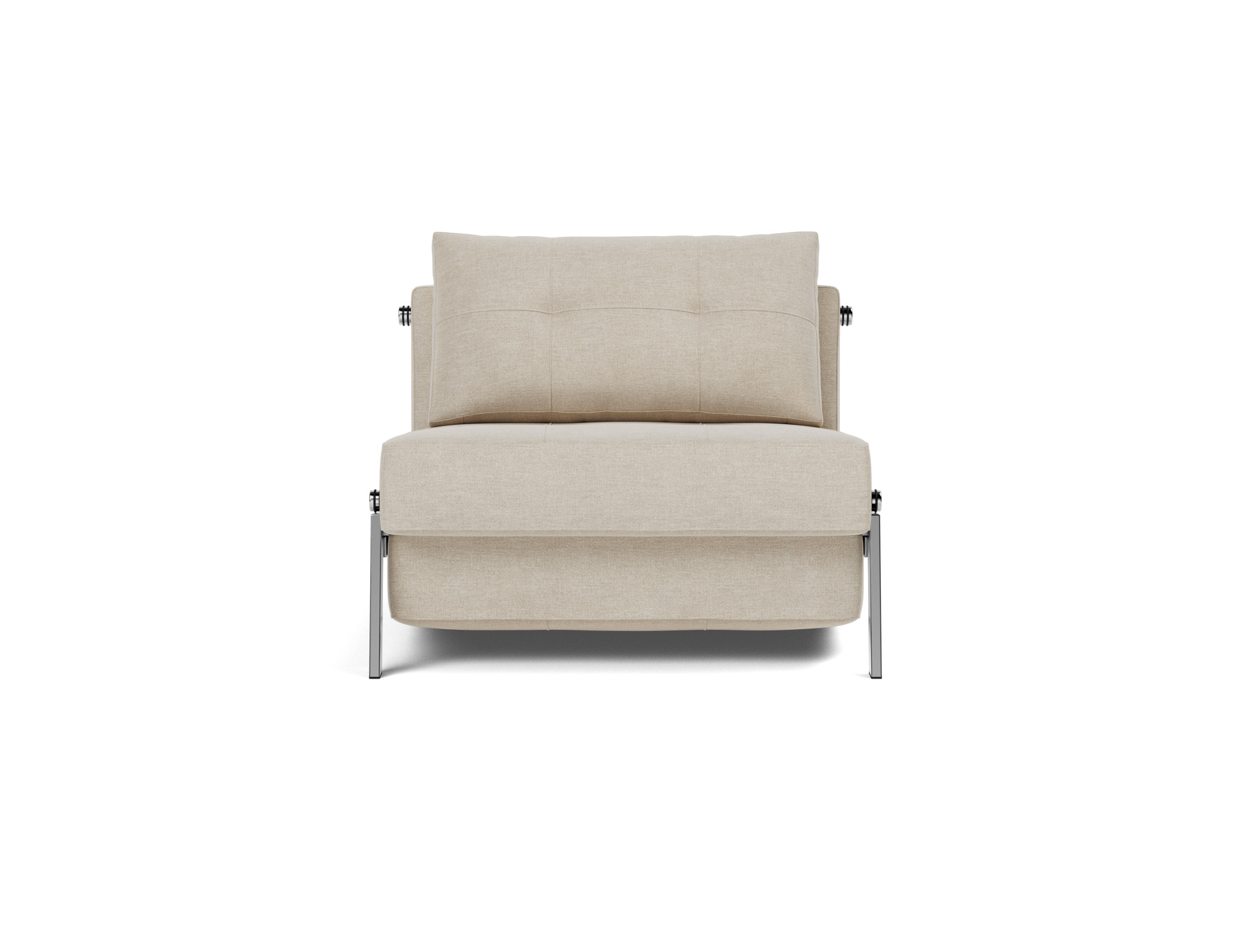 Schlafsessel Cubed 90 Flachgewebe Phobos 586-Latte Beine Chrom