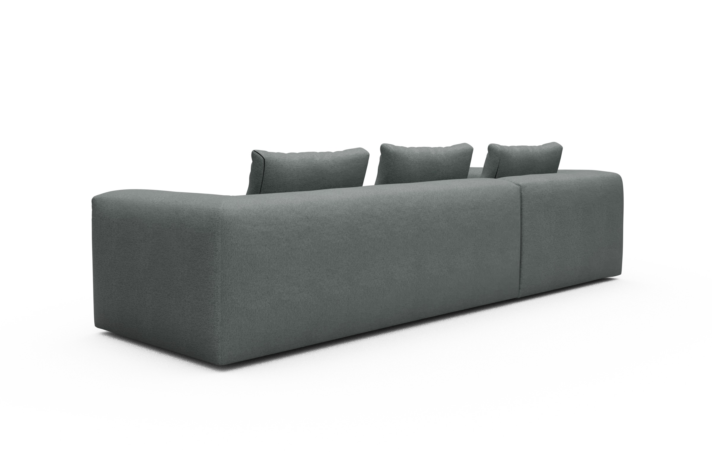 Ecksofa Fred Relax-Ecke links mit 2,5-Sitzer Denari-Soft-Grey