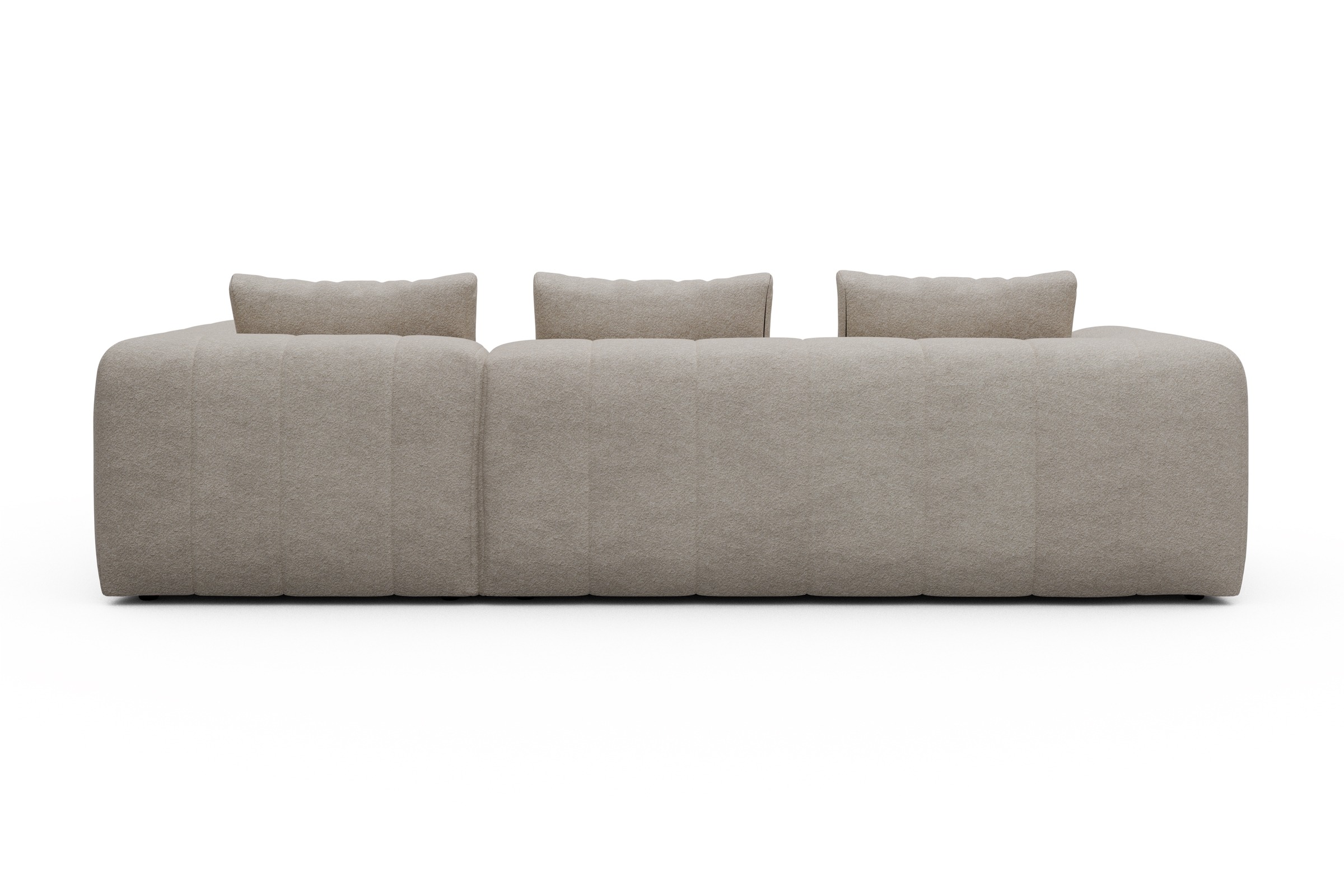 Ecksofa Hugo 2x 2,5-Sitzer Armlehne links Aivi-Lace-Beige