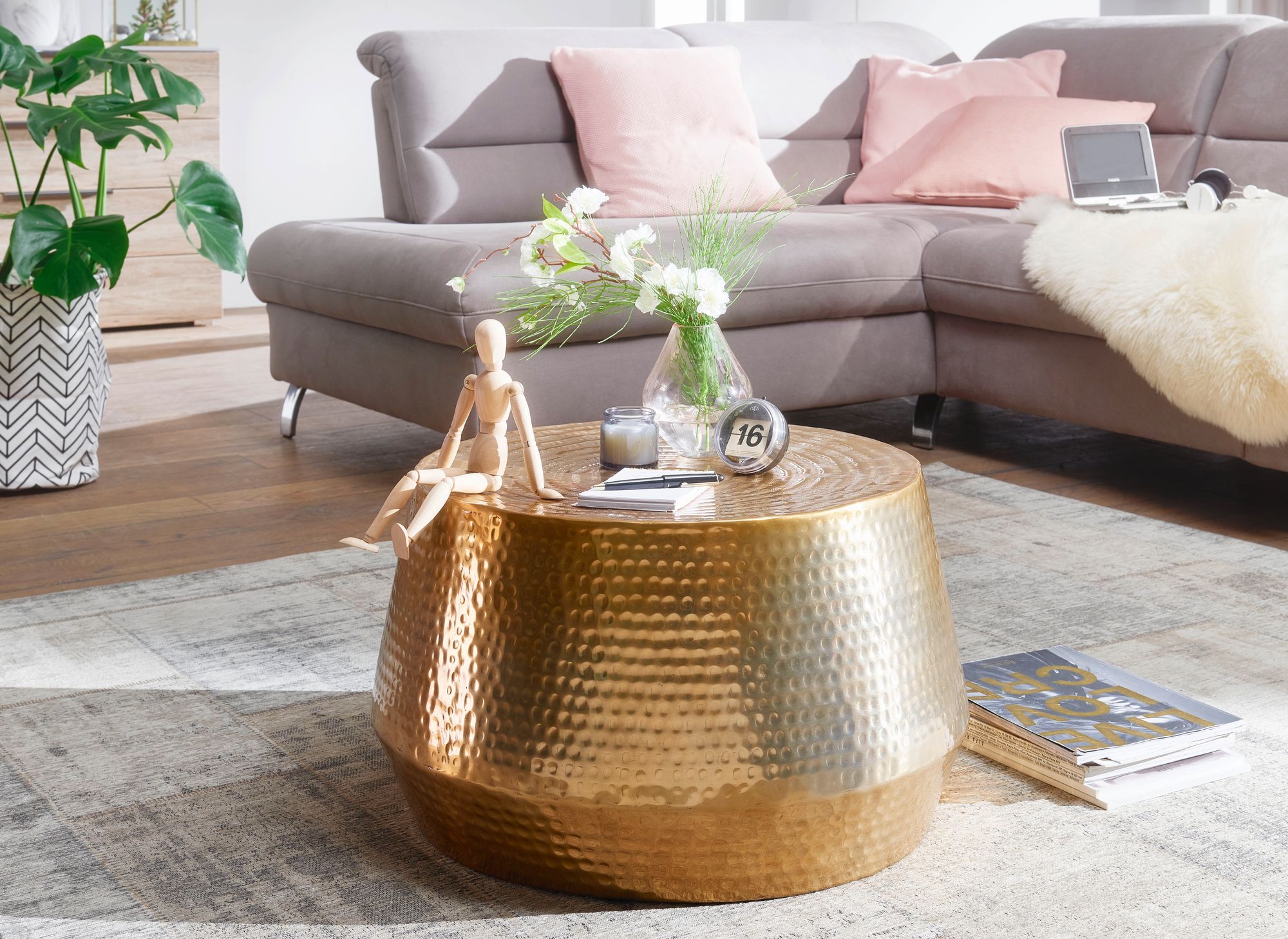 Couchtisch Agerbaek Aluminium Gold Ø 60 cm