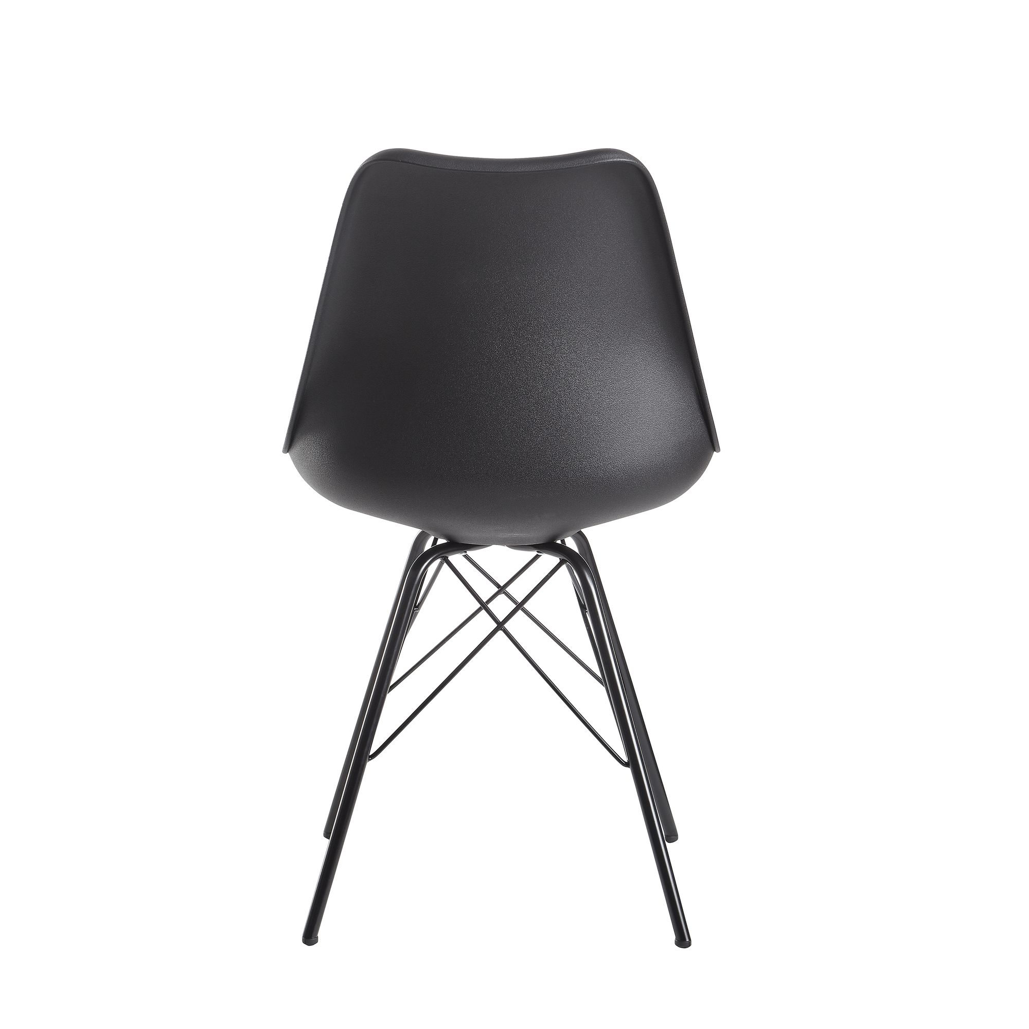 Esszimmerstuhl Funningur Kunstleder Schwarz 48 × 58 × 86 cm