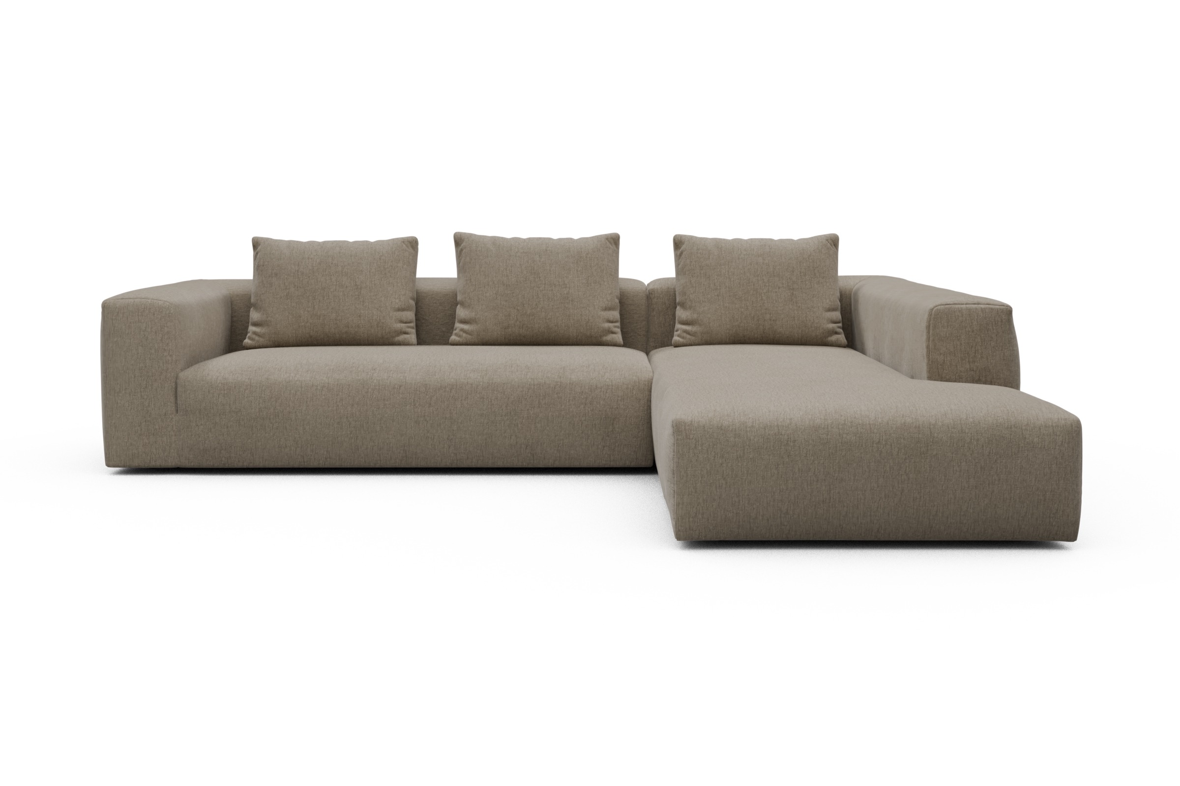 Skandi Home Ecksofa Fred Relax-Ecke rechts mit 2,5-Sitzer Smooth-Belge moebelfaktor