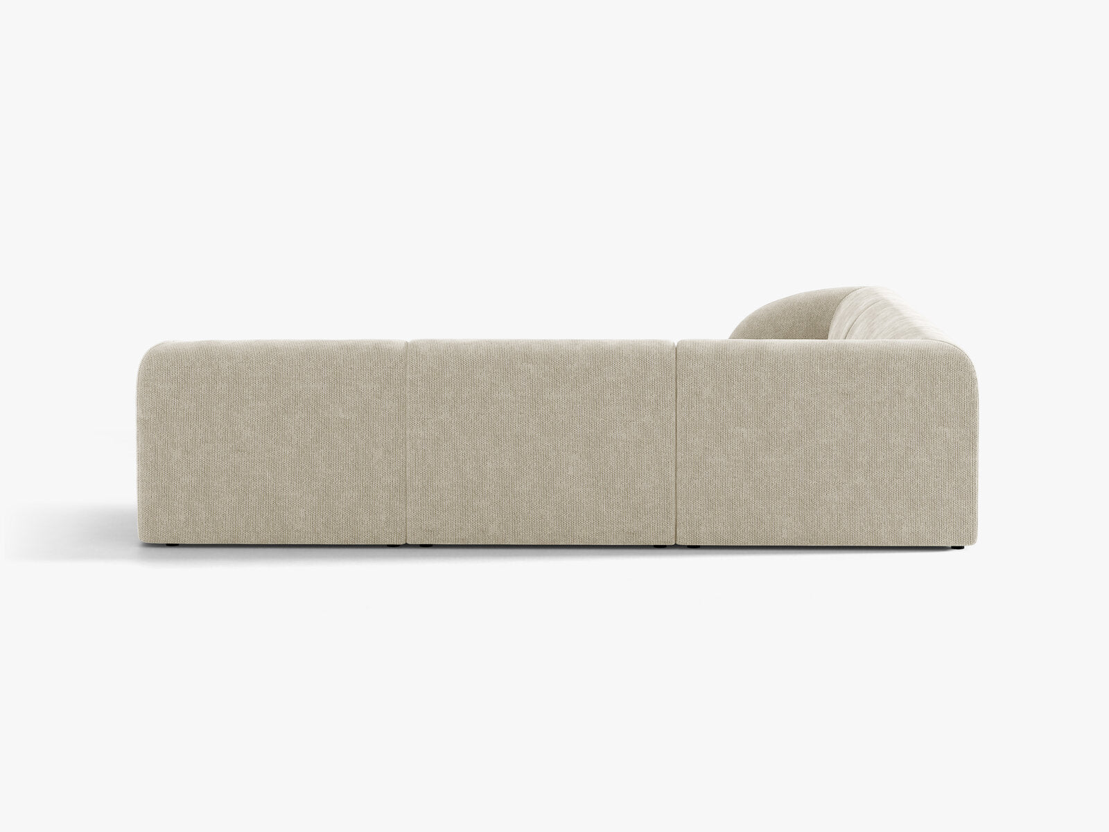 Micadoni 5-Sitzer Symmetrisches Ecksofa Miley Chenille Eden Helles Beige