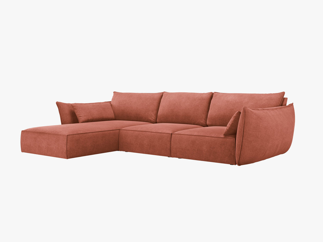 Micadoni Ecksofa Kaelle 4-Sitzer Links Chenille Over The Horizon Terrakotta