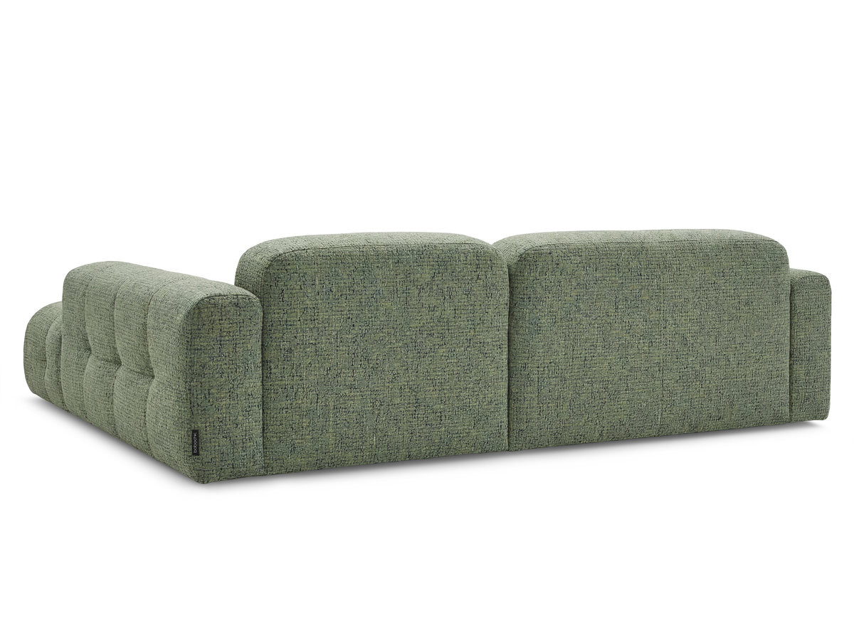 Bobochic Laura Ecksofa Melange-Stoff Hellgrün Ecke rechts