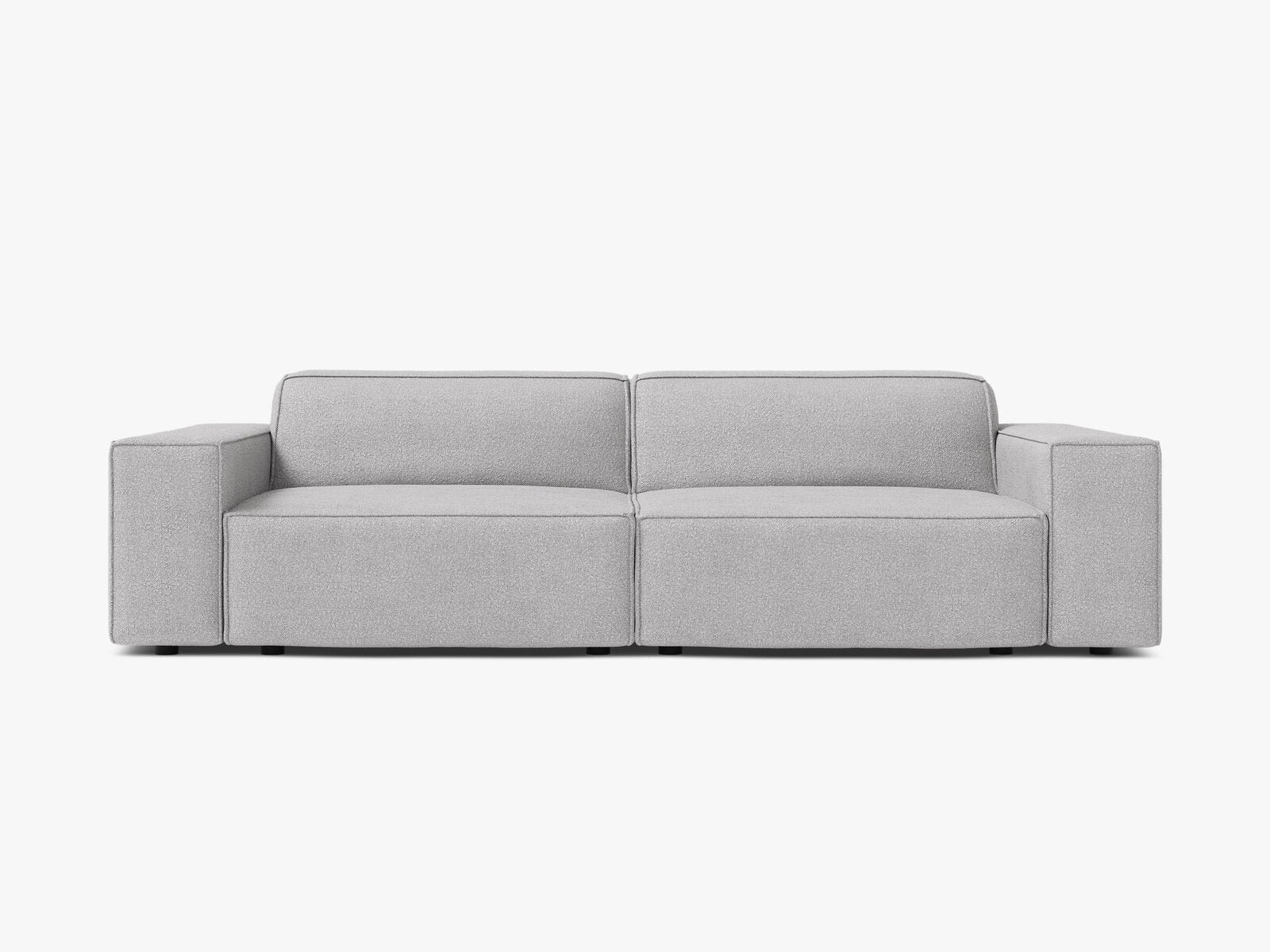 Micadoni 3-Sitzer Sofa Jodie Boucle Baloo Hellgrau