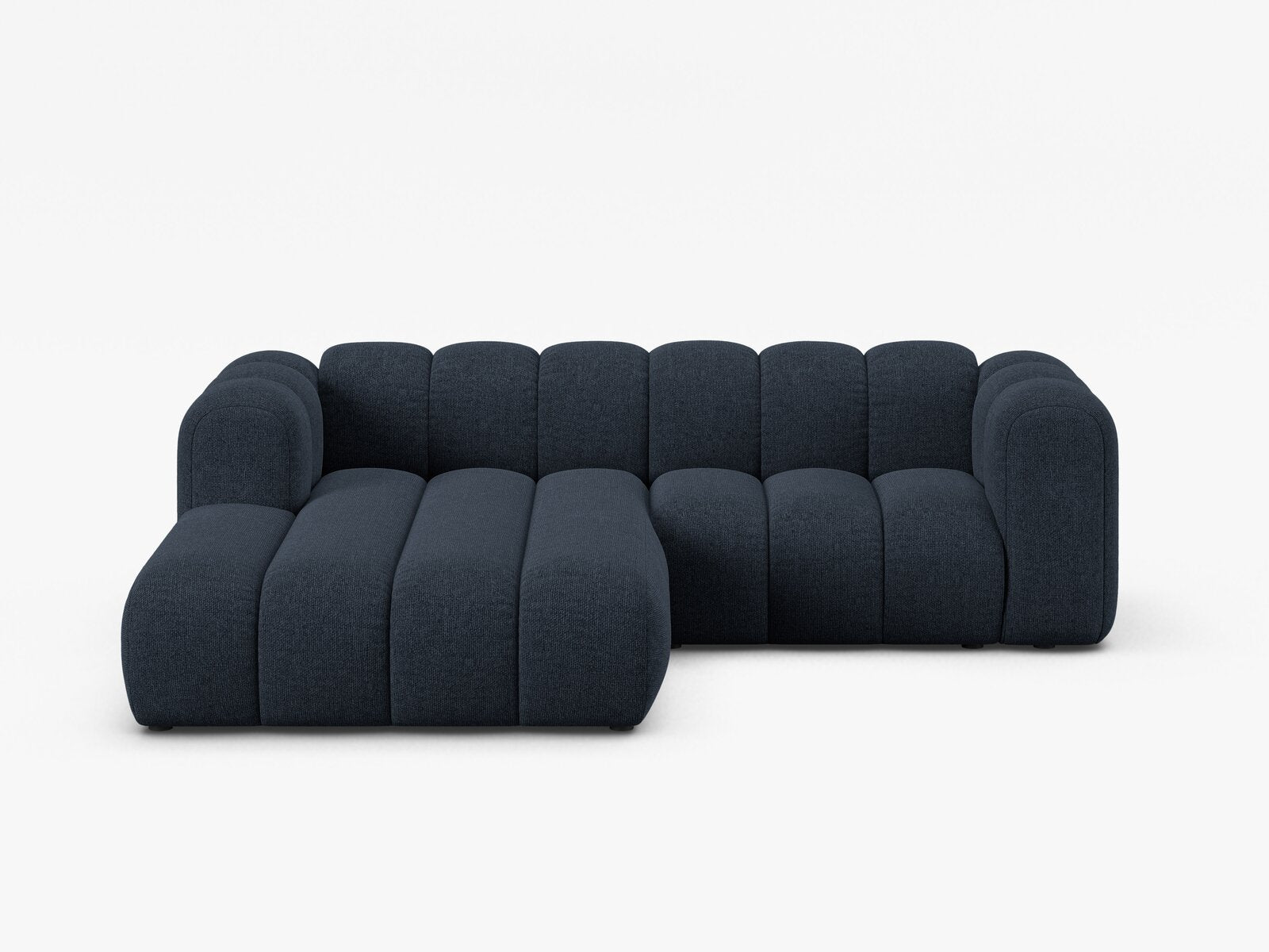 Micadoni Modulares Ecksofa Lupine 3-Sitzer Links Chenille Eden Marineblau