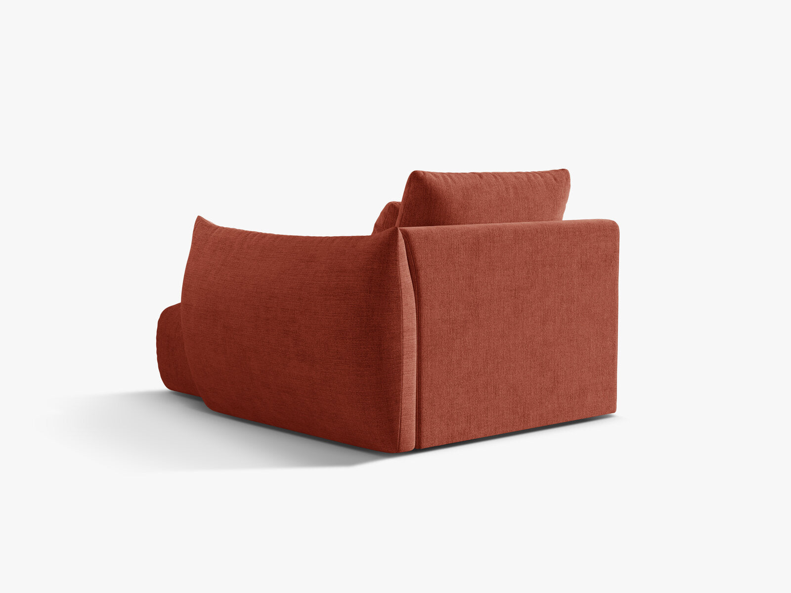 Micadoni Bloom Chaiselongue Rechts Strukturierter Stoff Wind Kastanienbraun