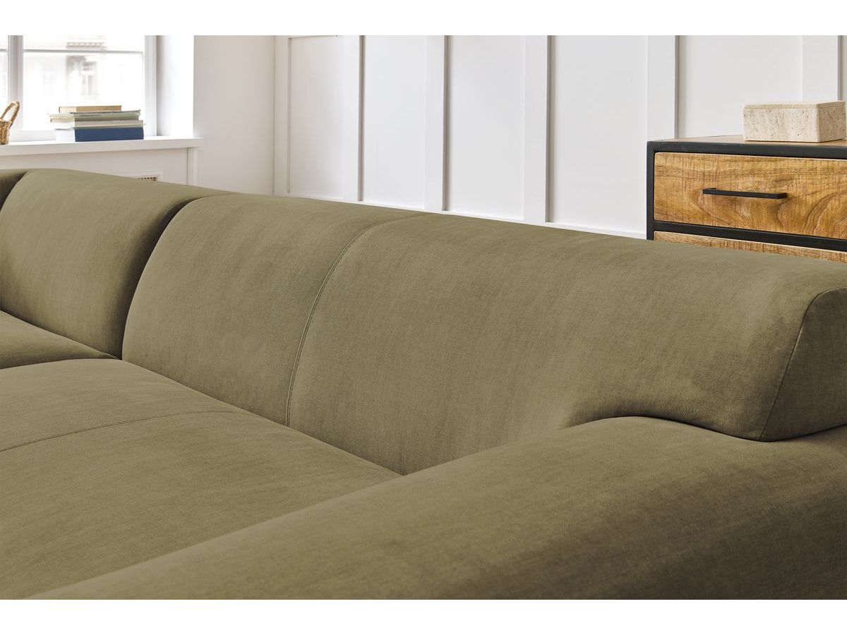 Bobochic Lavena Ecksofa 312 × 220 cm Samt Grün Ecke links
