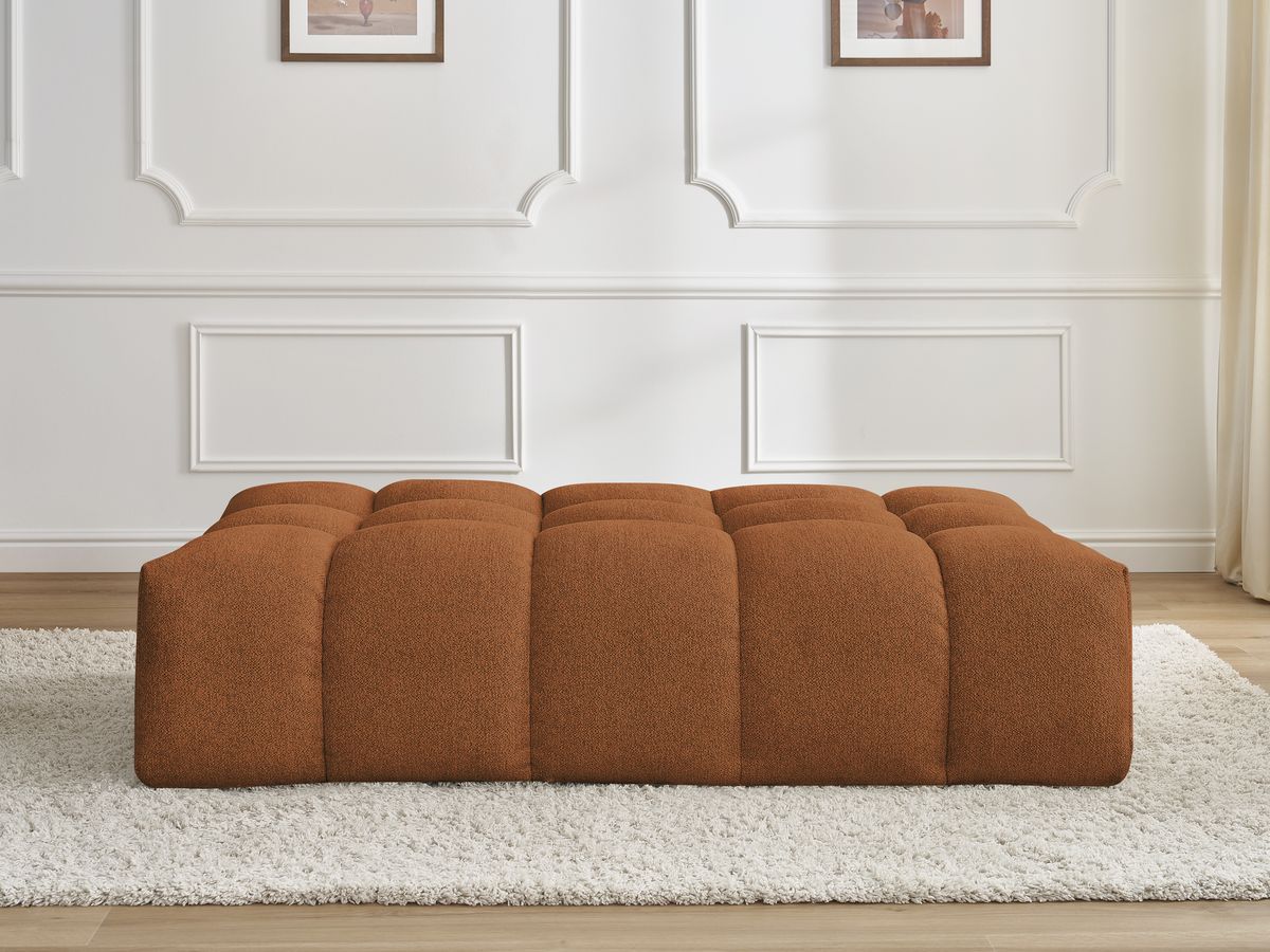 Bobochic Everest Pouf 166 × 100 cm Melange-Stoff Orange