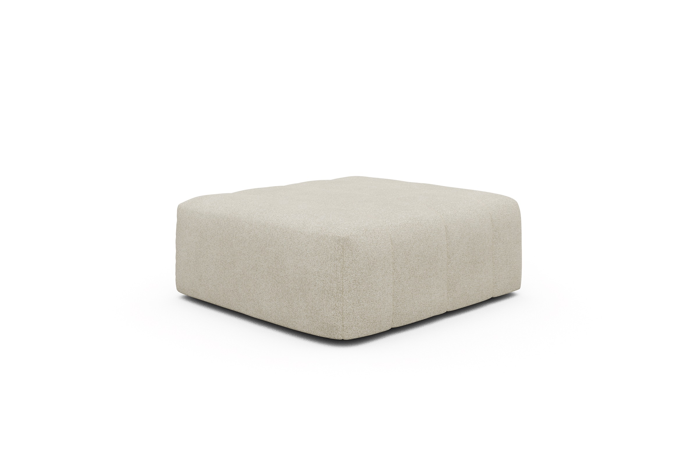 Sitzhocker Hugo Ottomane Boucle-Off-White