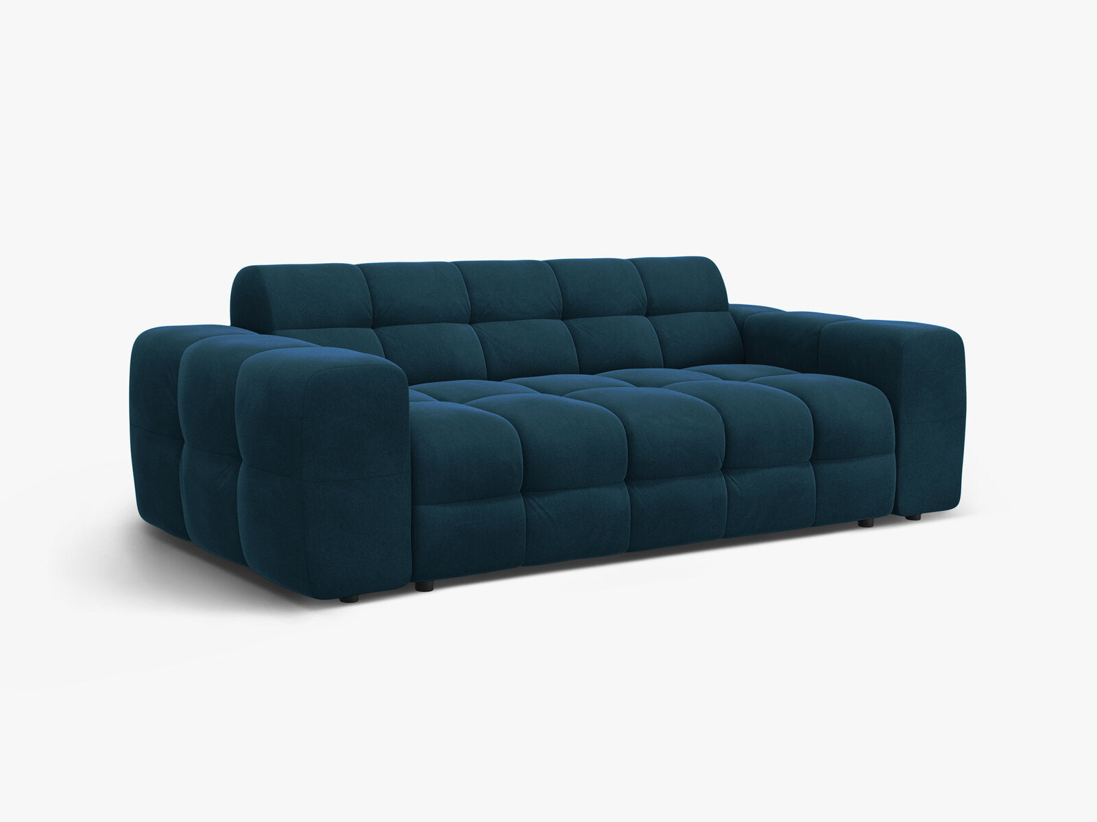 Micadoni Sofa Kendal 3-Sitzer Samt Magic Velvet Marineblau