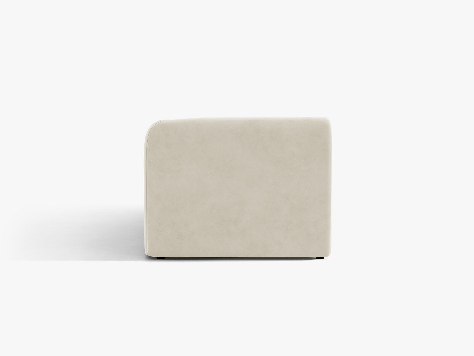 Micadoni Modul Miley 2-Sitzer Rechts Samt Bluvel Helles Beige