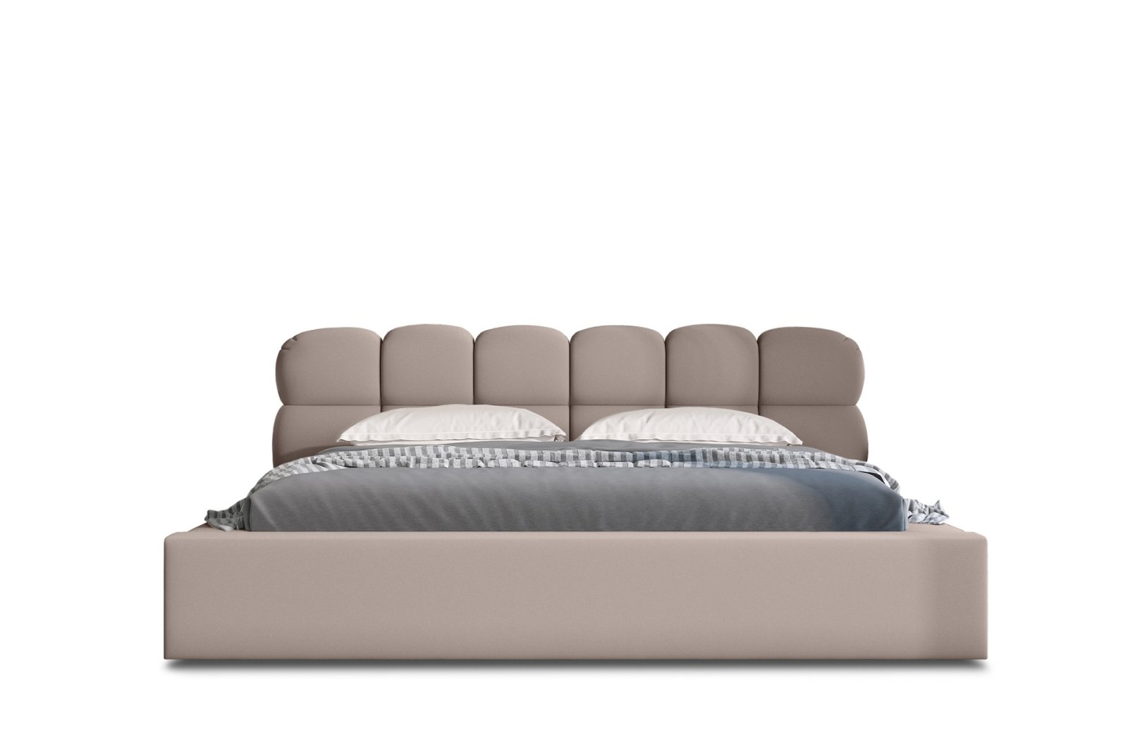 Polsterbett Vento-New Samtstoff 180x200 mit Holzrahmen Piano 05 Hellbraun