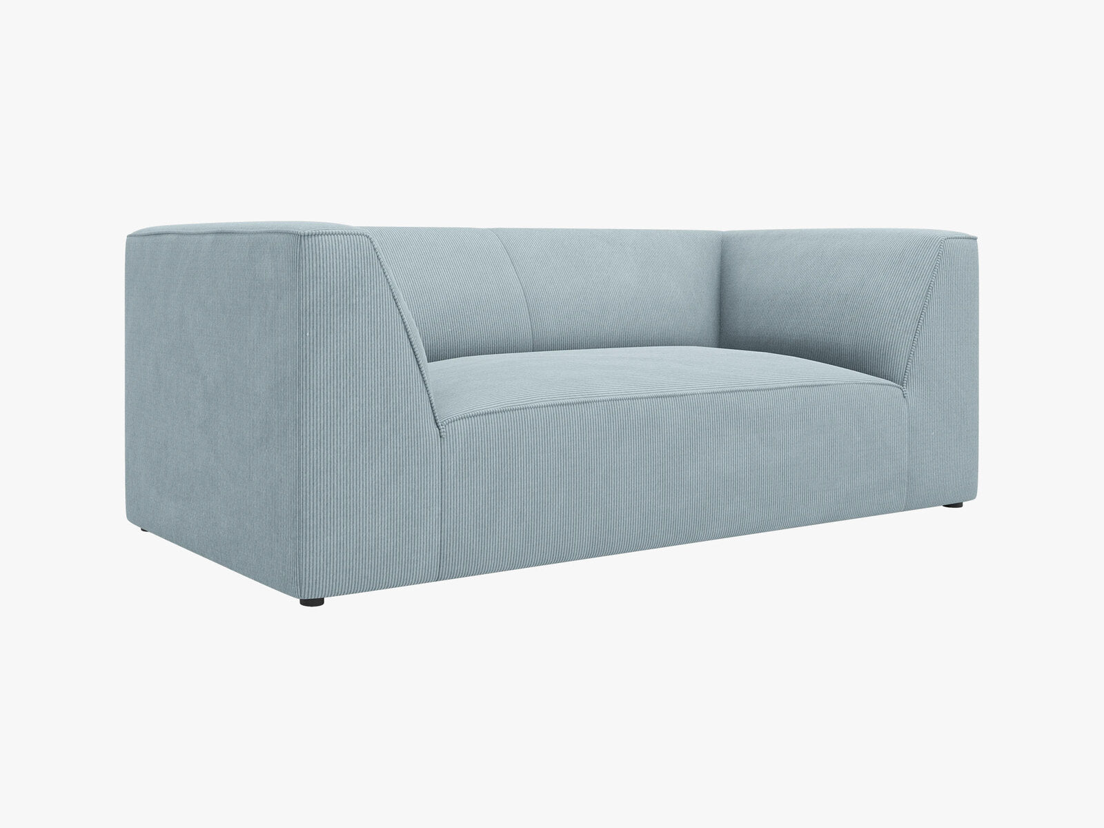 Micadoni Sofa Ruby 2-Sitzer Kord Scala Hellblau