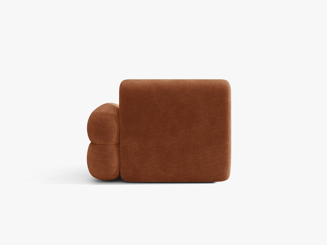 Micadoni Neo Sofamodul Rechts Chenille Golden Terrakotta