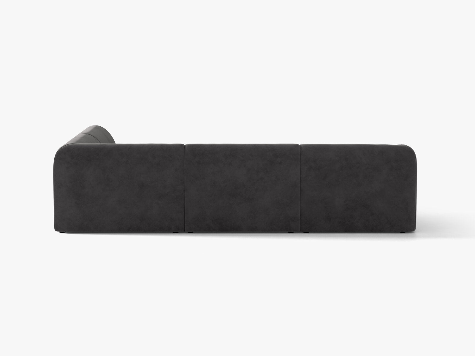 Micadoni Ecksofa Miley 6-Sitzer Rechts Samt Bluvel Grau