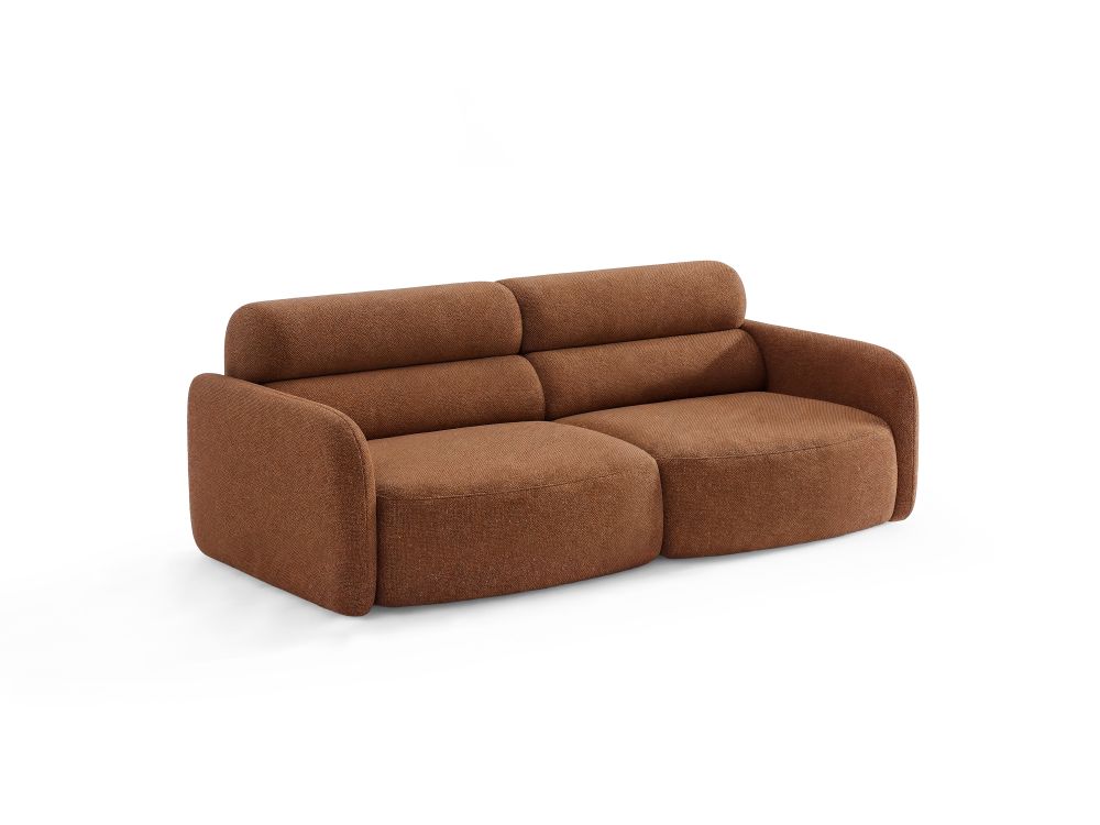 Cosmopolitan Design Sofa Malmo 3-Sitzer Strukturierter Stoff Scott Terrakotta