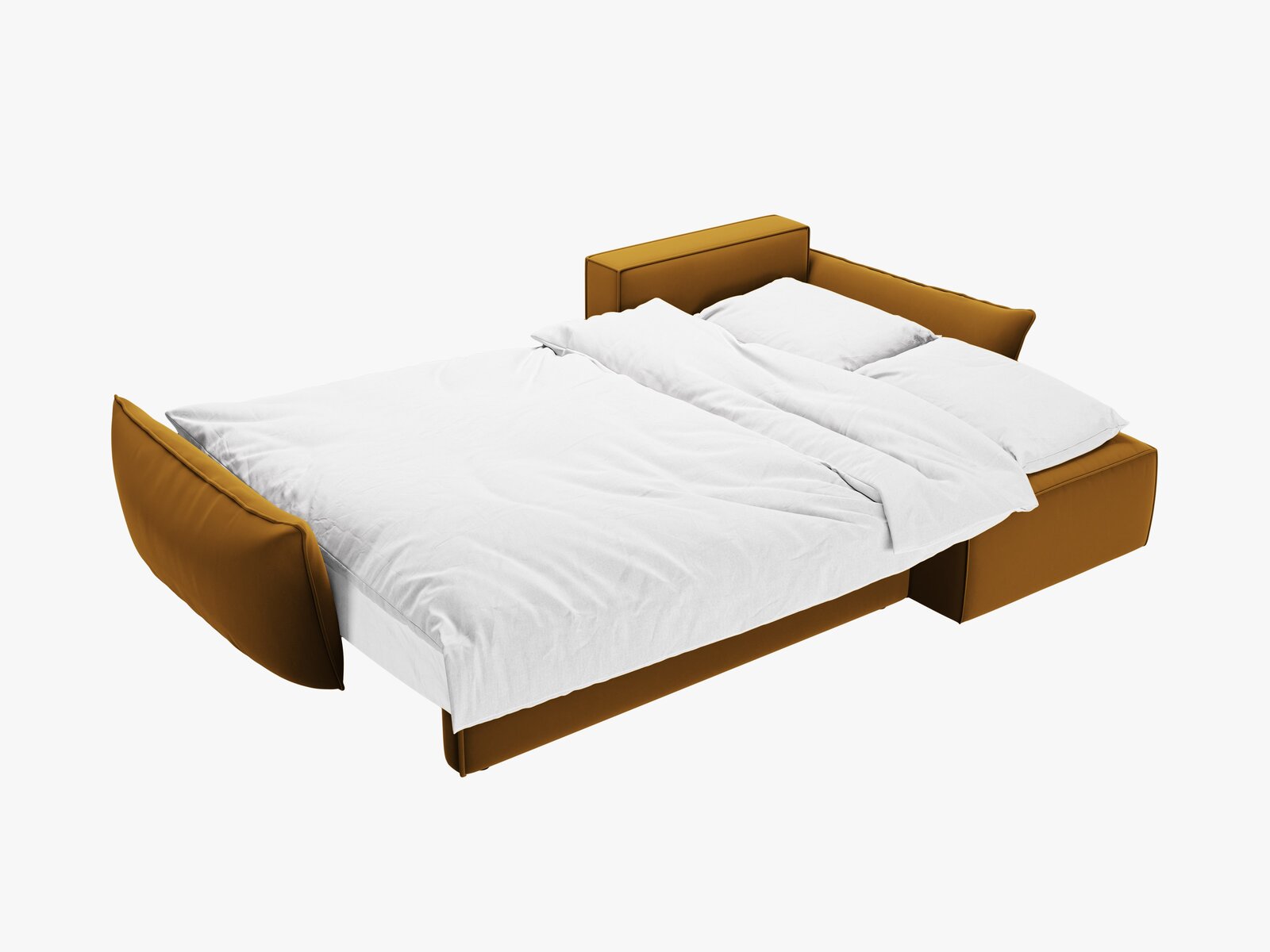 Micadoni Kaelle Ecksofa 4-Sitzer mit Schlaffunktion Rechts Samt Bluvel Gelb
