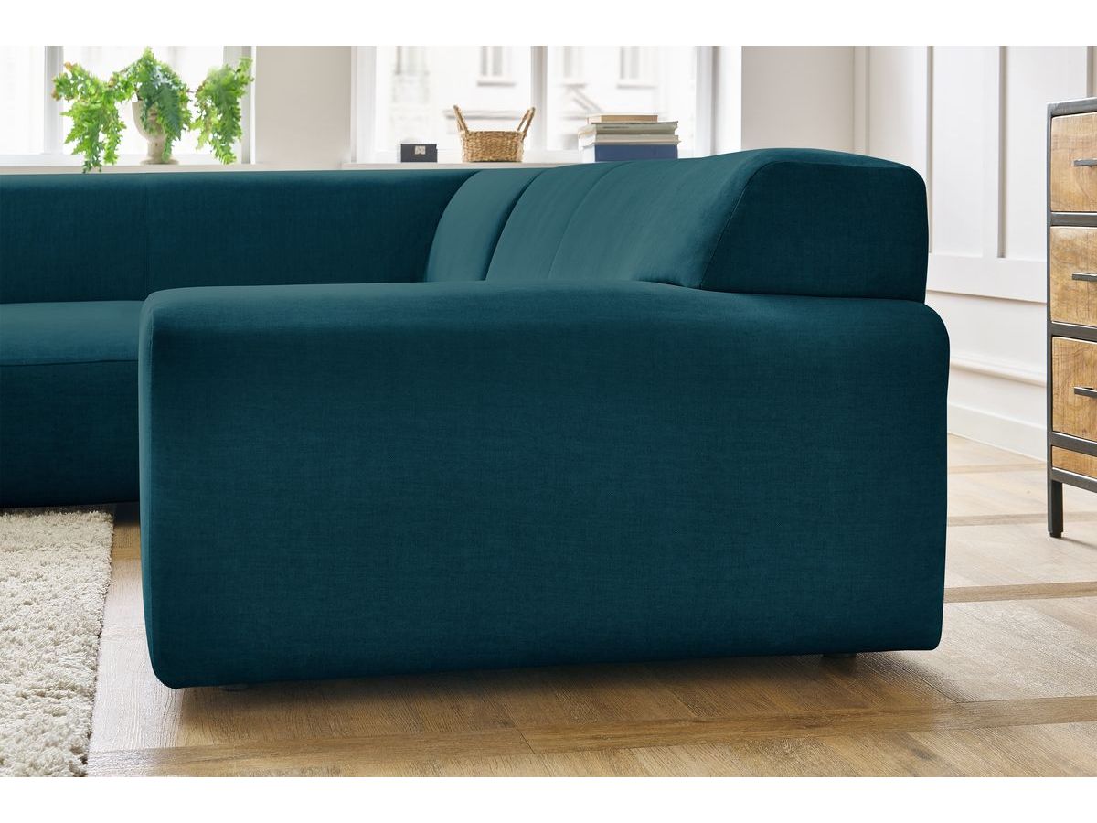 Bobochic Lavena Ecksofa 312 × 220 cm Samt Dunkelblau Ecke links