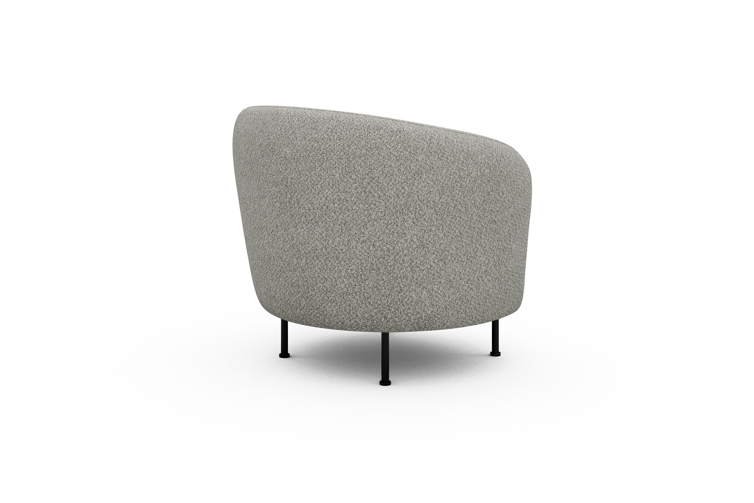 Sessel Ronda Metallbeine Schwarz Vanora-Warm-Sand
