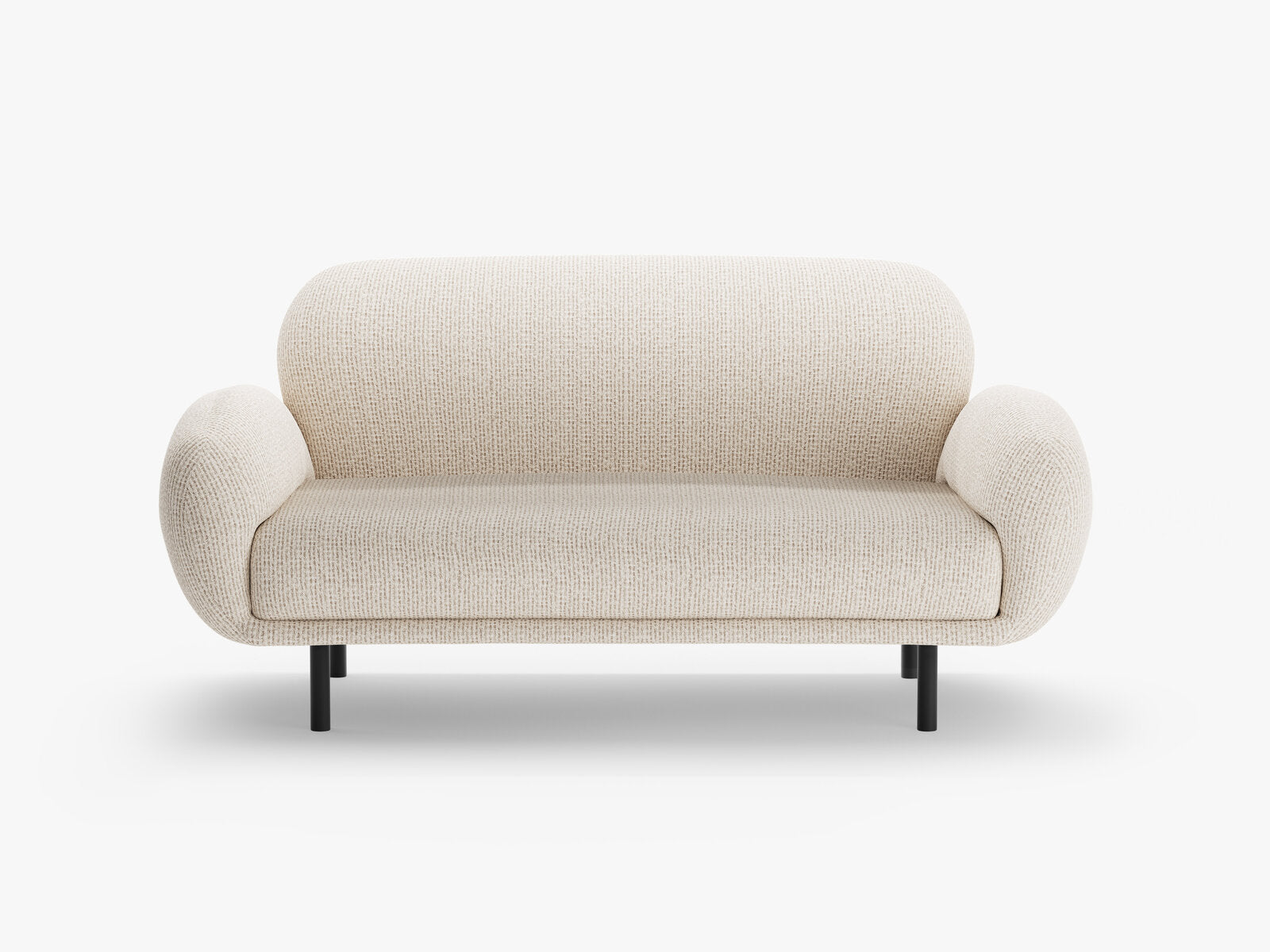 Micadoni Sofa Poppy 2-Sitzer Chenille Silencio Helles Beige