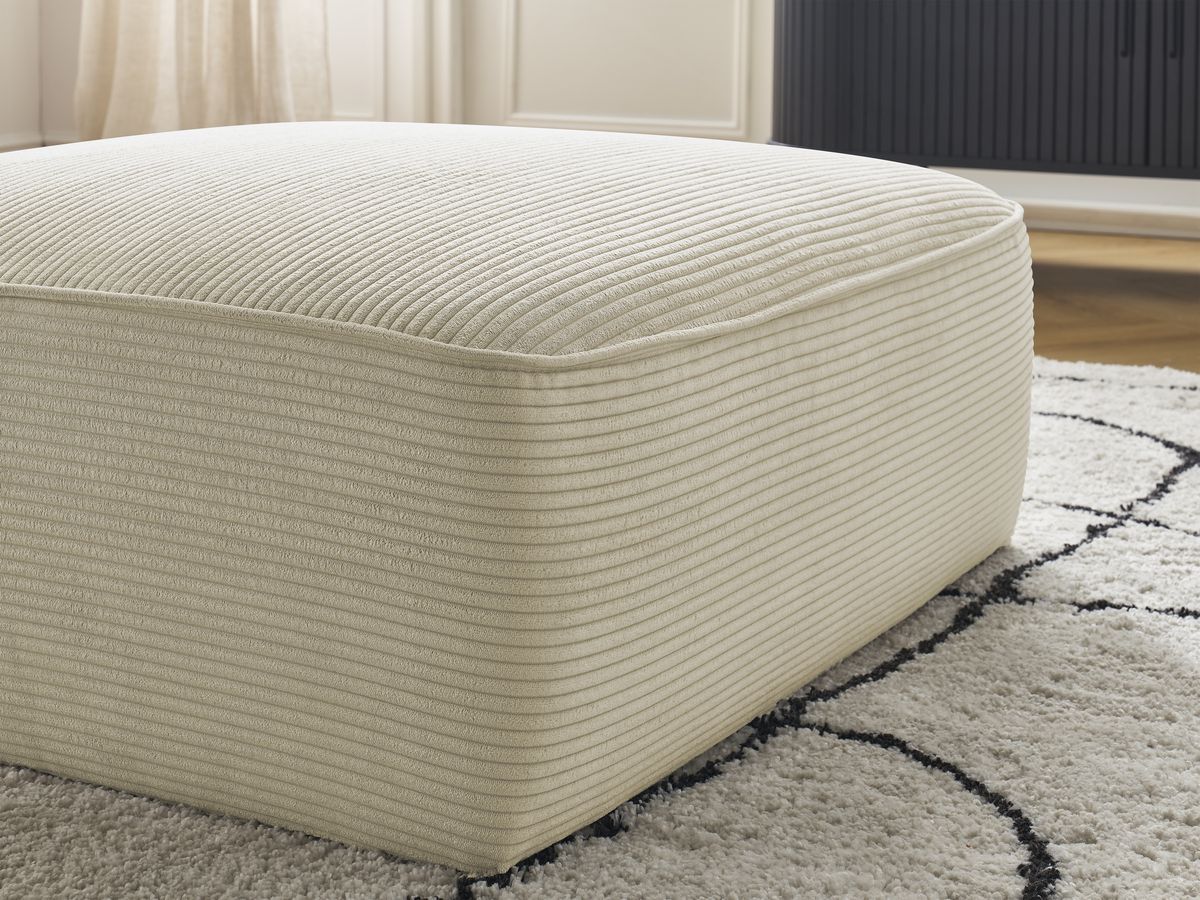 Bobochic Leopold Pouf Cordsamt Beige