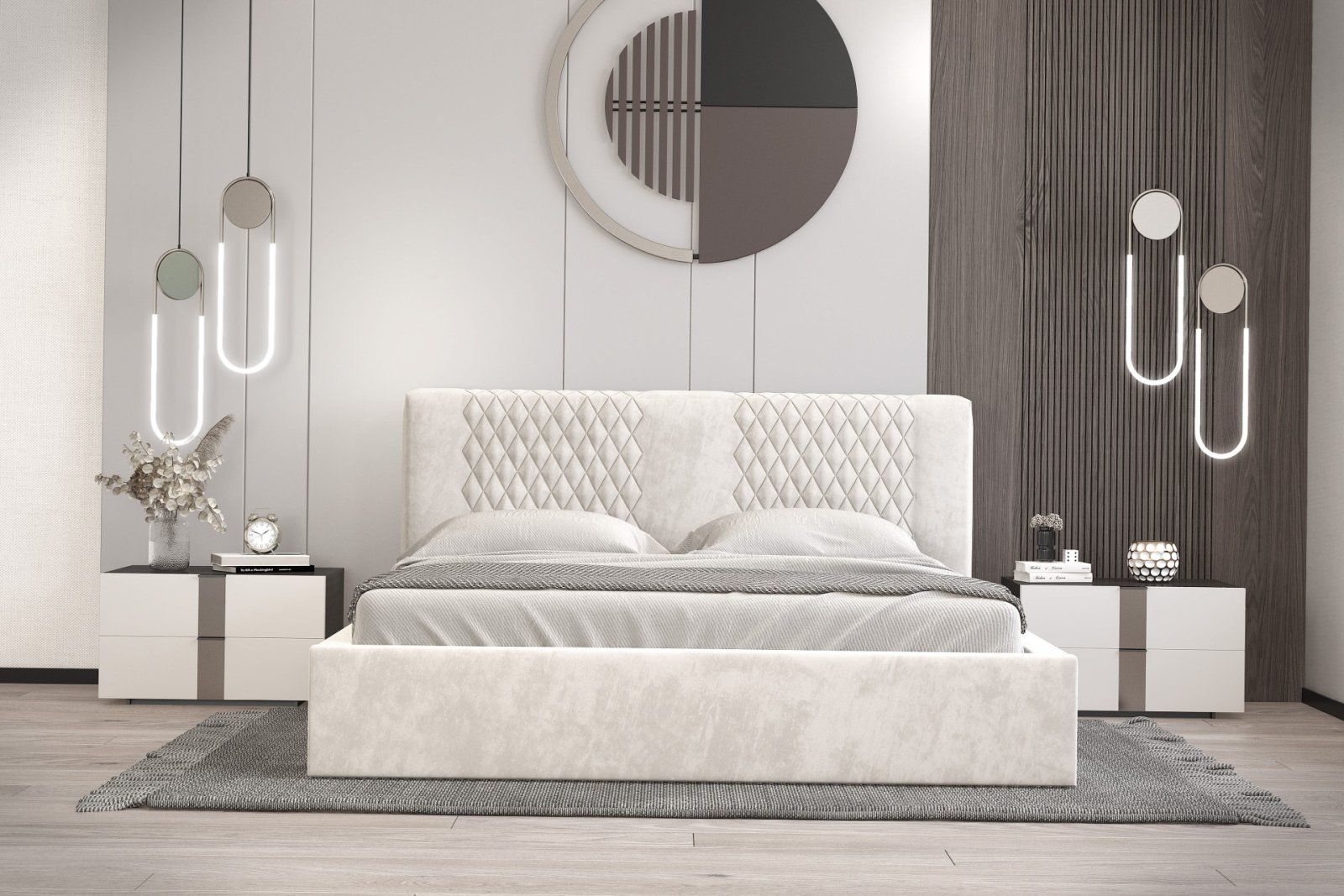 Polsterbett Orio Chenille 160x200 mit Metallrahmen Ditra-New 20