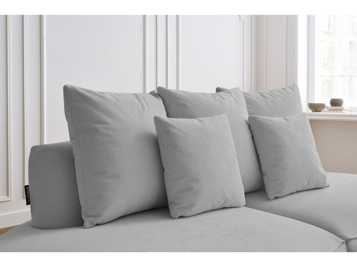 Bobochic Saint-germain Sofa 3-Sitzer Strukturstoff Hellgrau