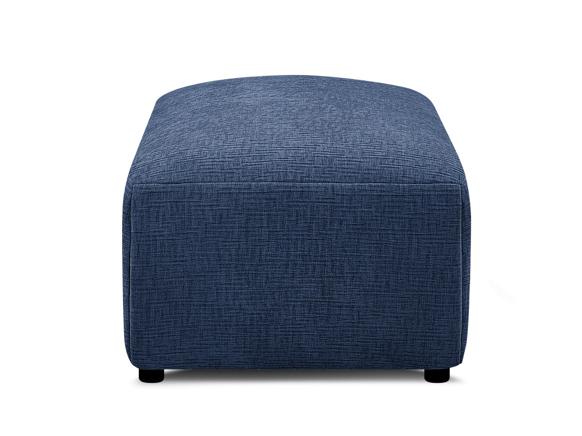 Bobochic Jana Pouf 63 × 114 cm Strukturstoff Dunkelblau