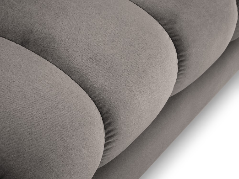 Cosmopolitan Design Chaiselongue Bali Samt Bluvel Hellgrau Rechts Beine Gold