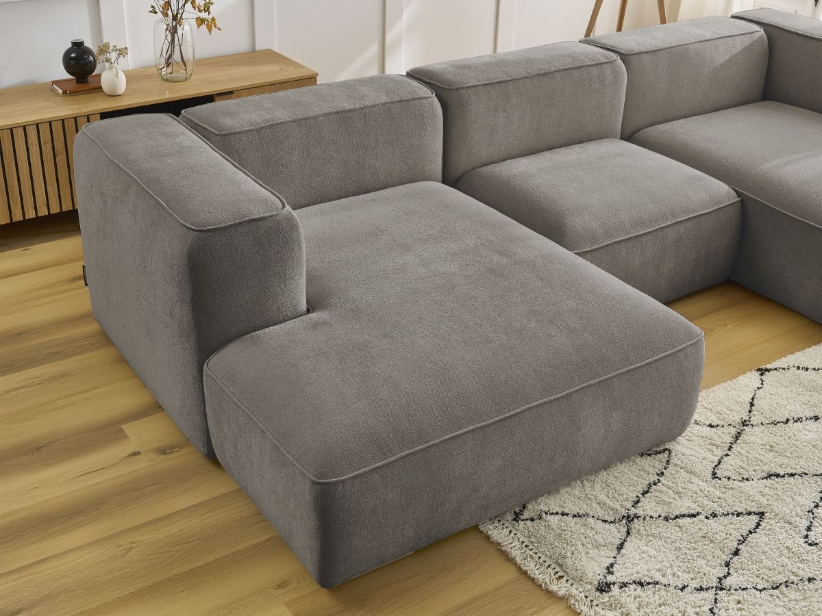 Bobochic Zephyr Wohnlandschaft Strukturstoff Taupe