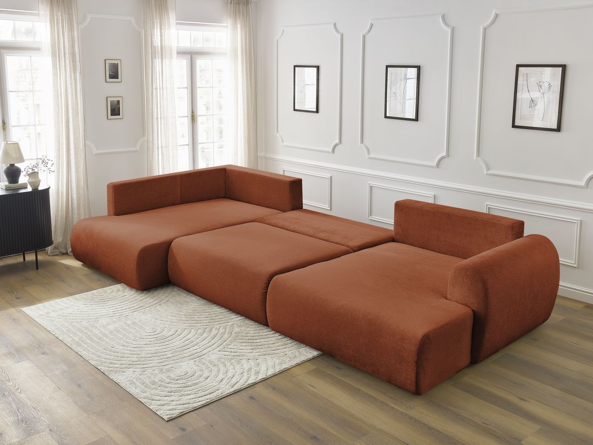 Bobochic Lucien Wohnlandschaft Stoff Orange Ecke rechts