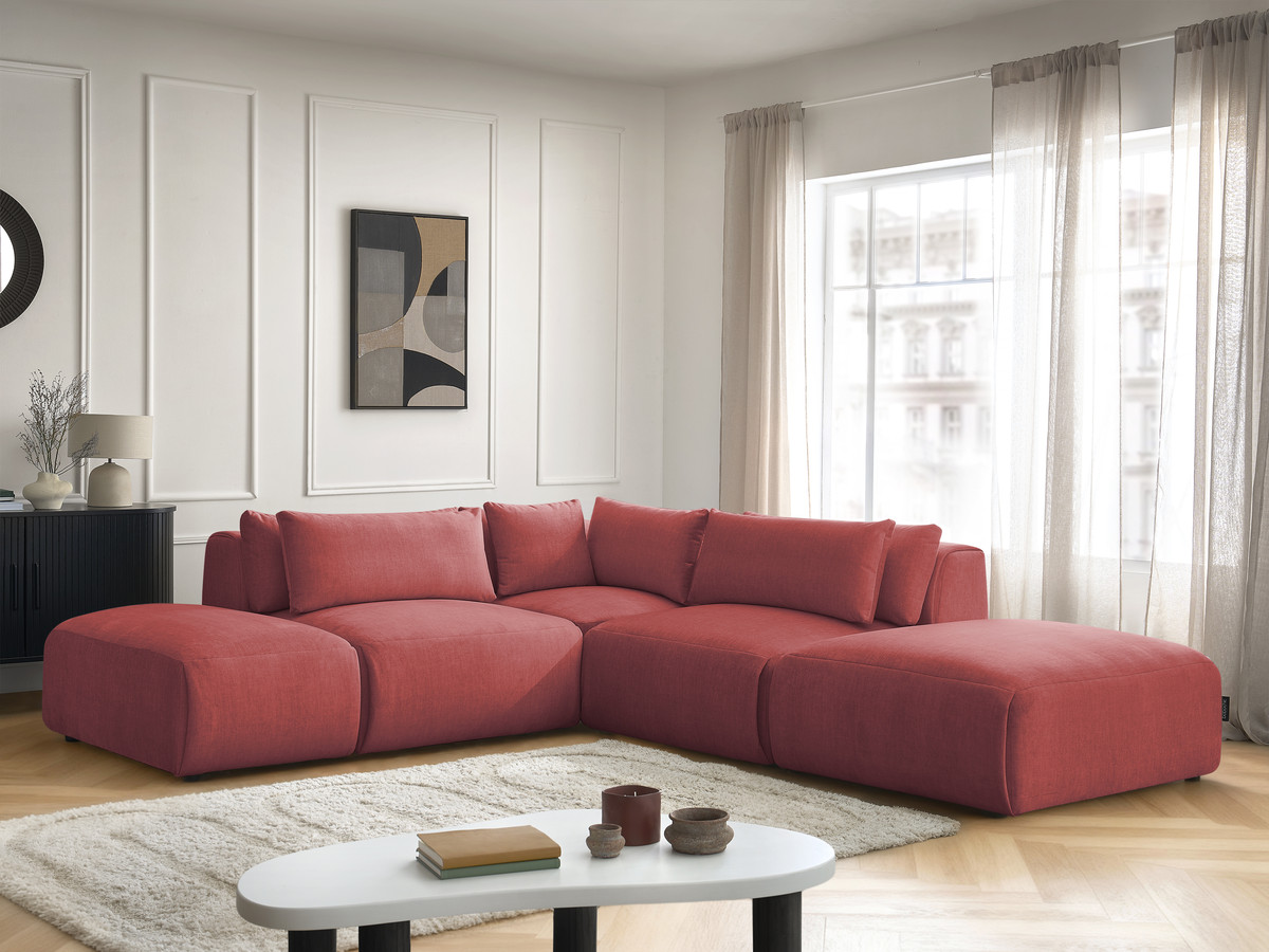 Bobochic Jana Ecksofa Samt Orange