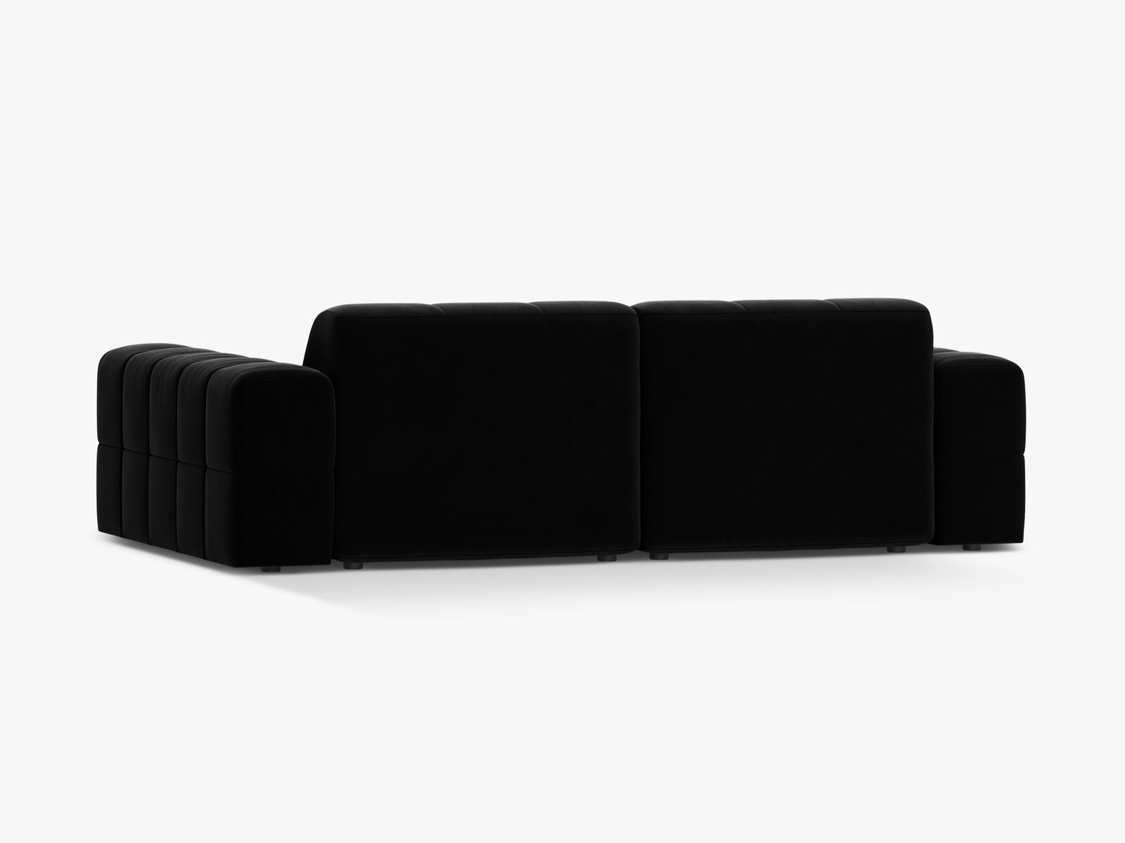 Micadoni Sofa Jennifer 3-Sitzer Samt Venus Schwarz