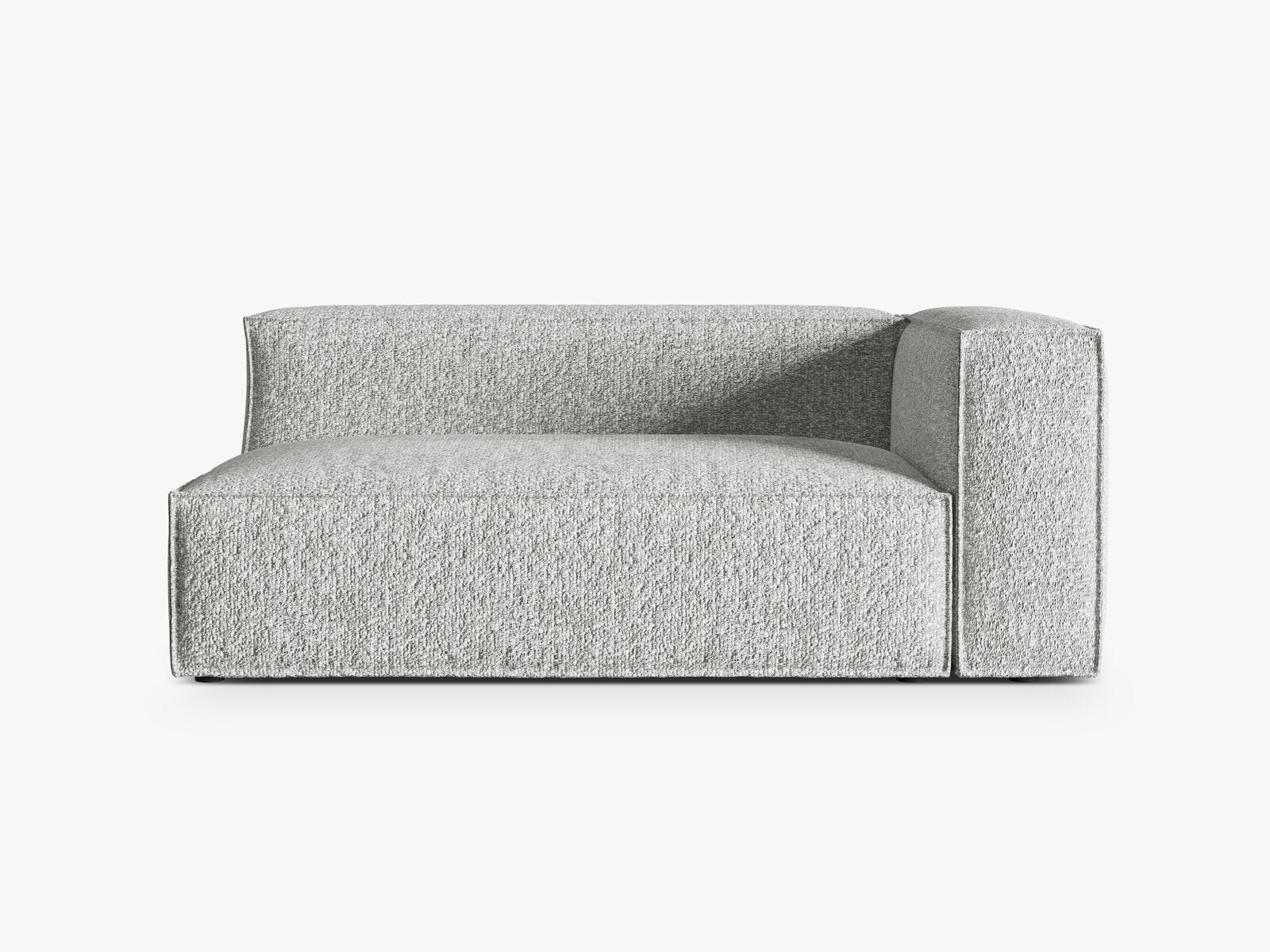 Micadoni Modul Nuria Groß 3-Sitzer Boucle Monet Silber Rechts