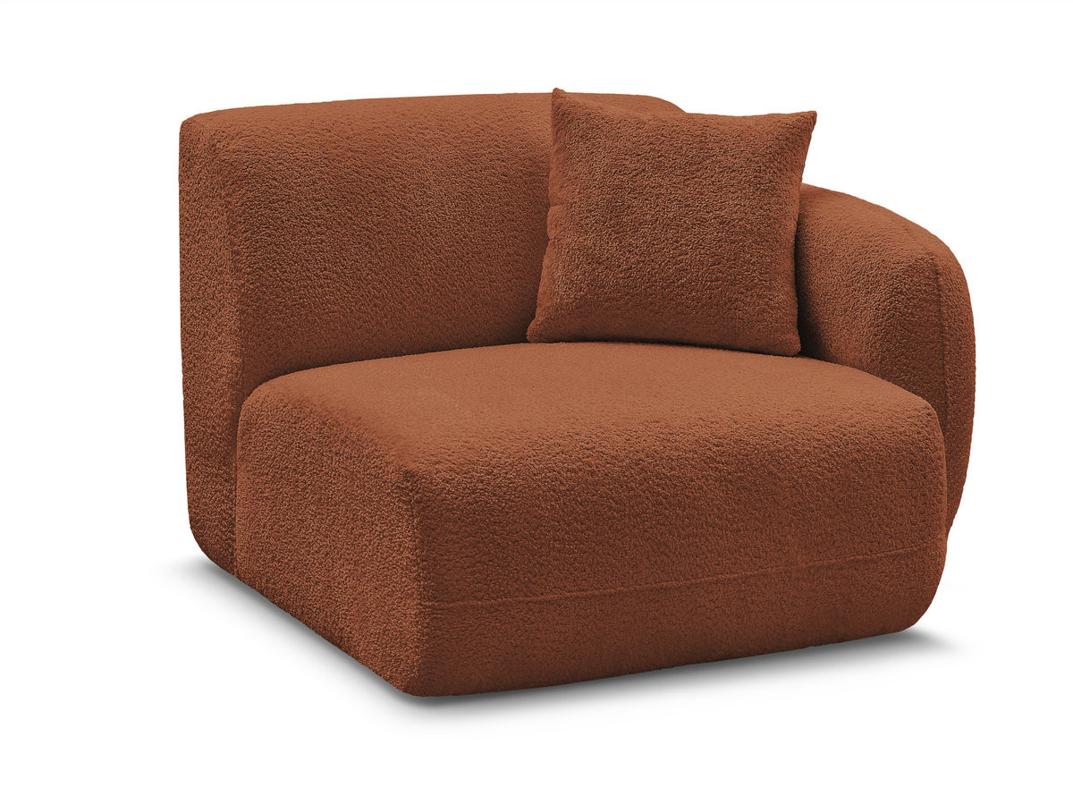 Bobochic Anda Sofamodul 1-Sitzer 104 × 103 cm Chenille Orange Ecke rechts