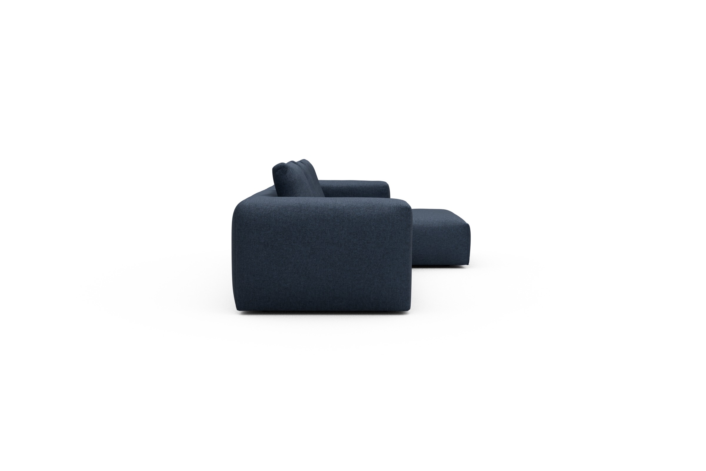 Ecksofa Fred Chaiselongue rechts mit 2,5-Sitzer Sama-Deep-Blue