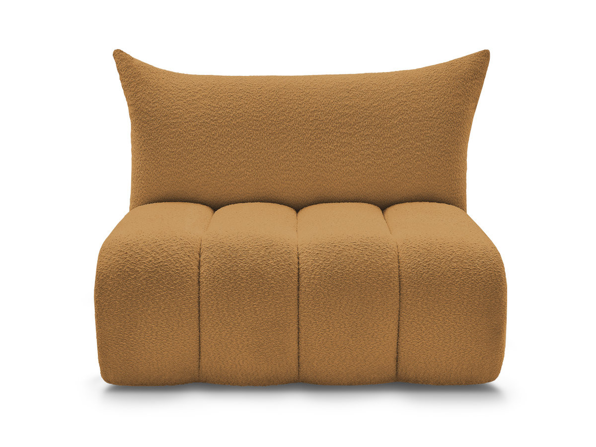 Bobochic Azra Sofamodul 2-Sitzer 120 × 112 cm Bouclé-Stoff Gelb