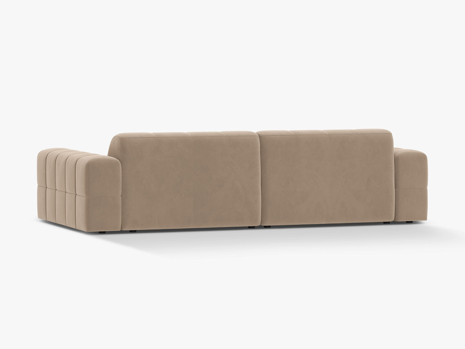 Micadoni Sofa Jennifer 4-Sitzer Samt Venus Beige