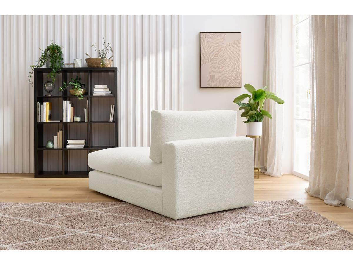 Bouclé-Stoff · Weiß