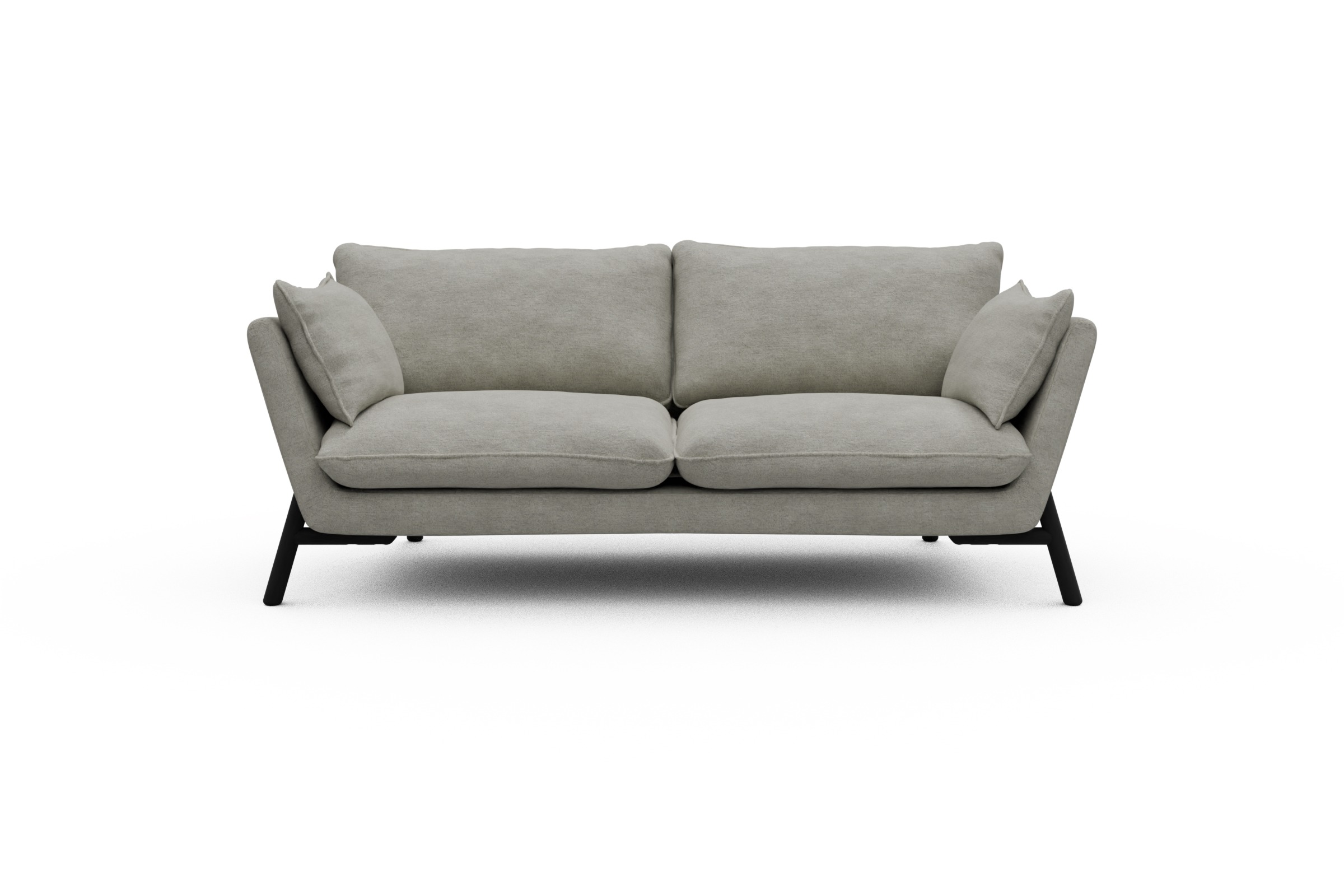 Skandi Home Sofa Emil 2-Sitzer Beinfarbe Eiche Schwarz Carreno-Moon-Stone-White moebelfaktor