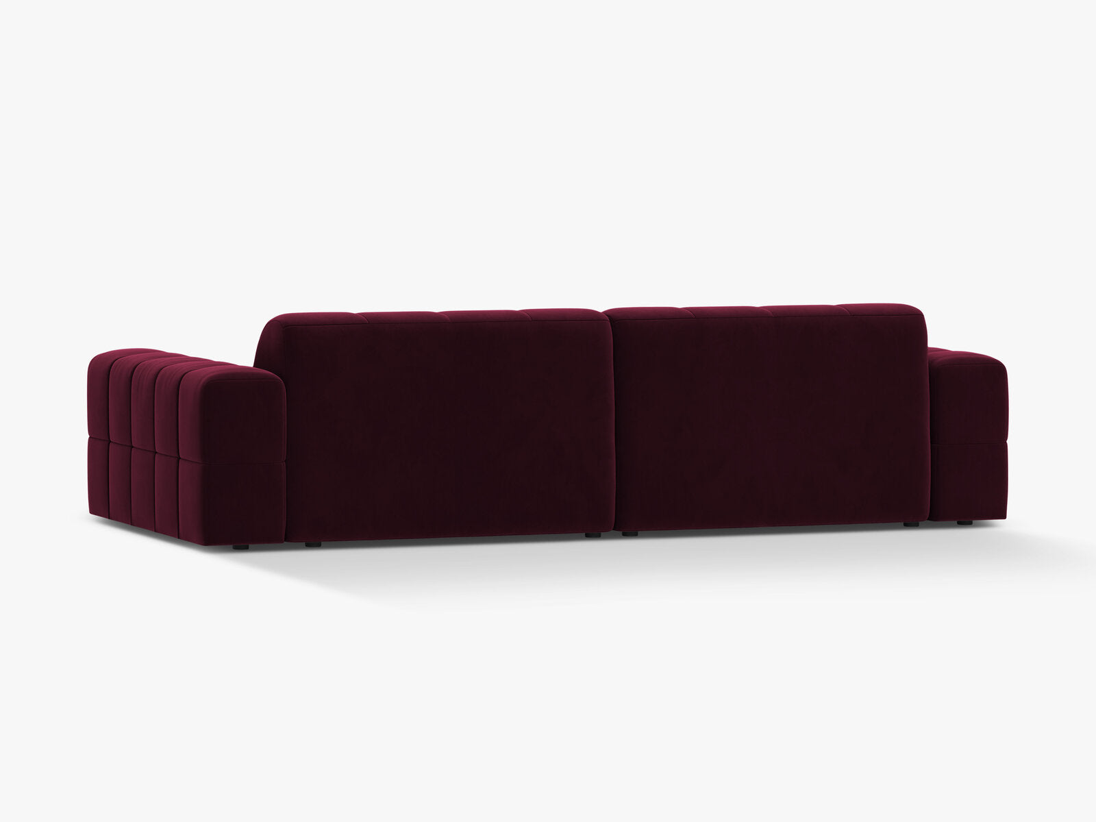 Micadoni Sofa Jennifer 4-Sitzer Samt Venus Burgunder