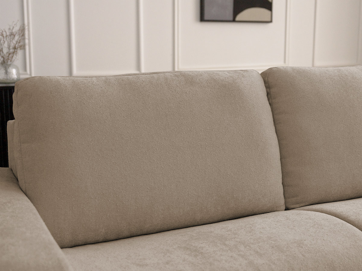 Bobochic Ibiza Schlafsofa 3-Sitzer Strukturstoff Taupe, Liegefläche 140 × 196 cm