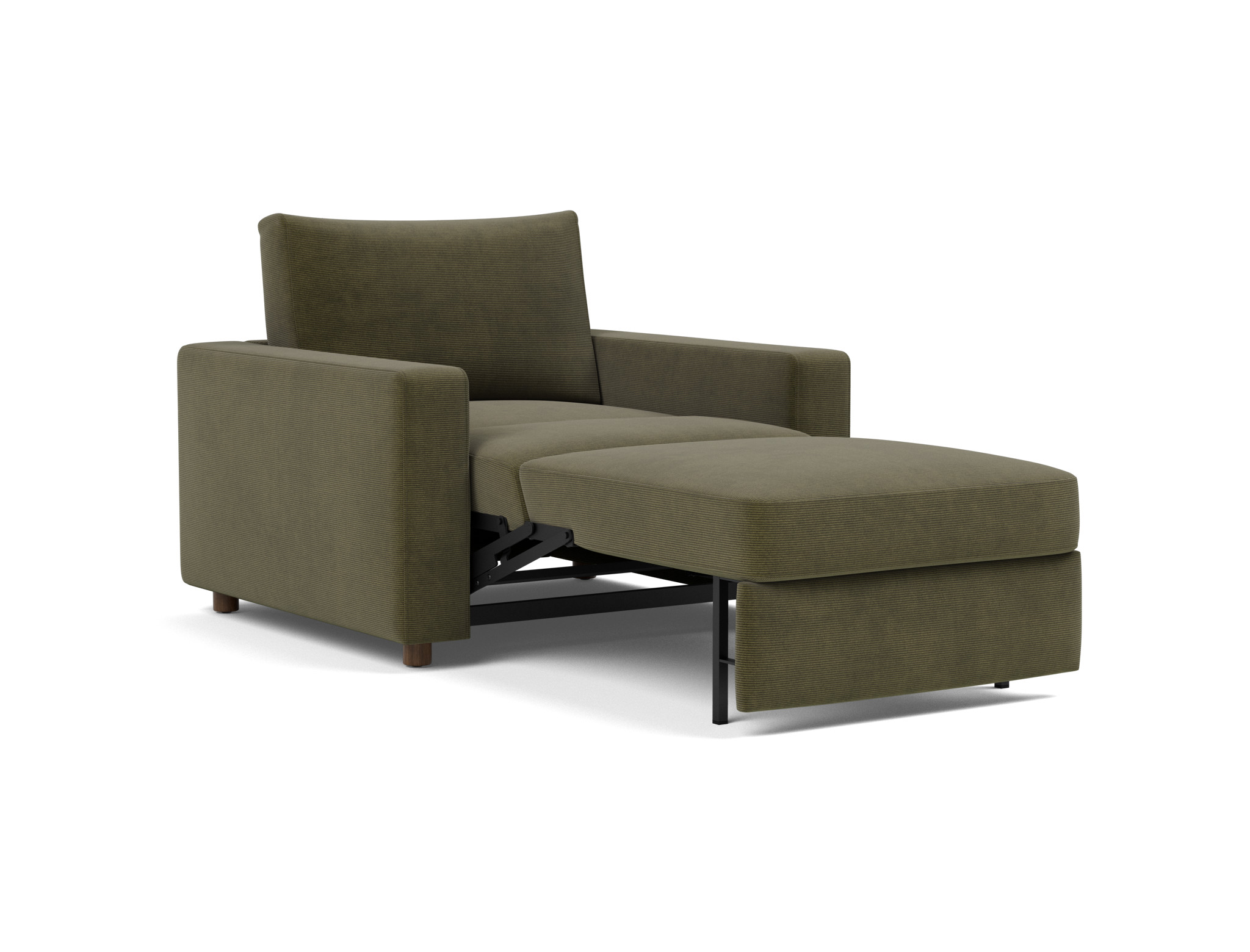 Schlafsessel Neah mit Standard-Armlehnen Kord Cordufine 316-Pine-Green